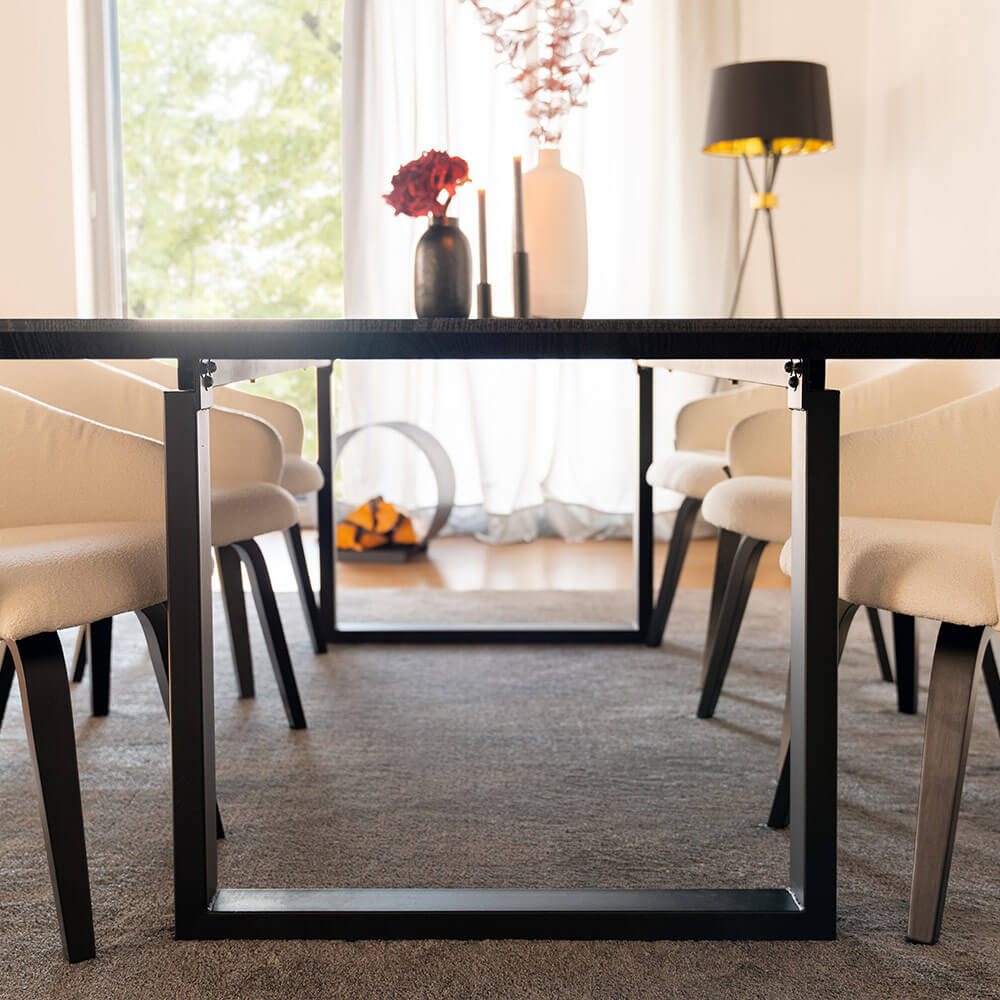Esstisch Eckig AVENCIA inkl. U-Fuß - 240 x 120 cm Dark Oak
