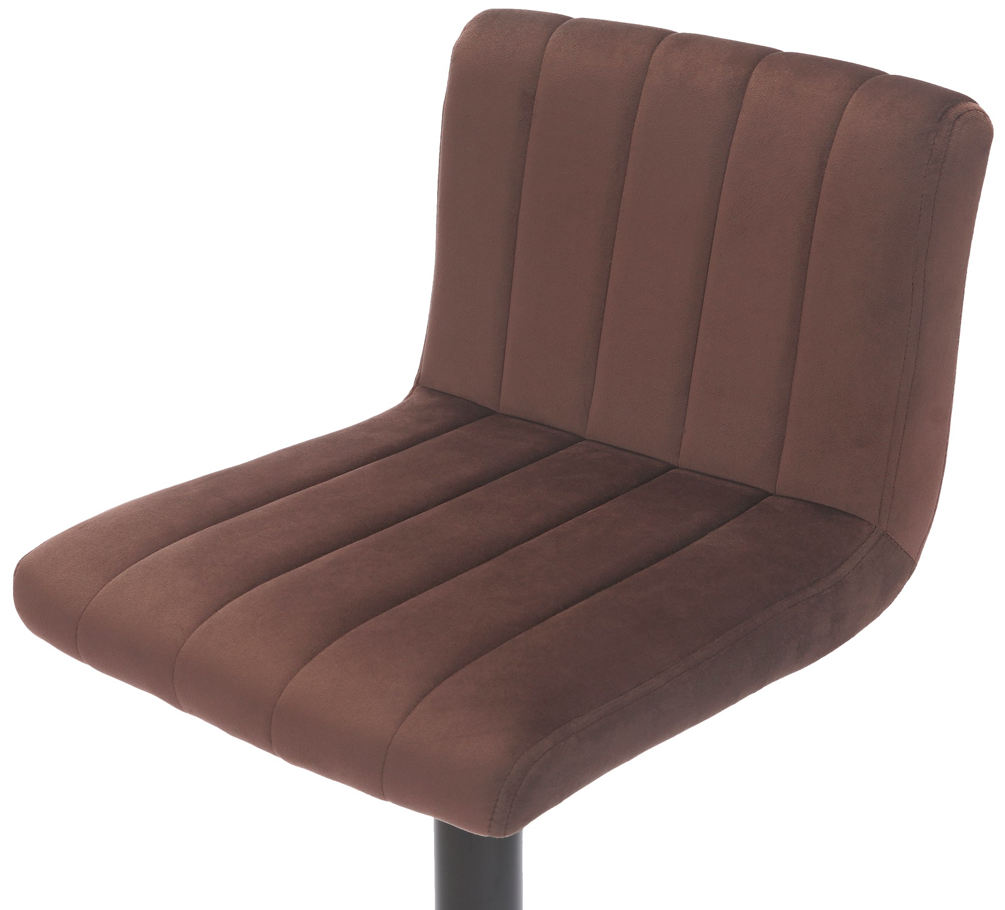 2er Set Barhocker Jamie Samt, braun