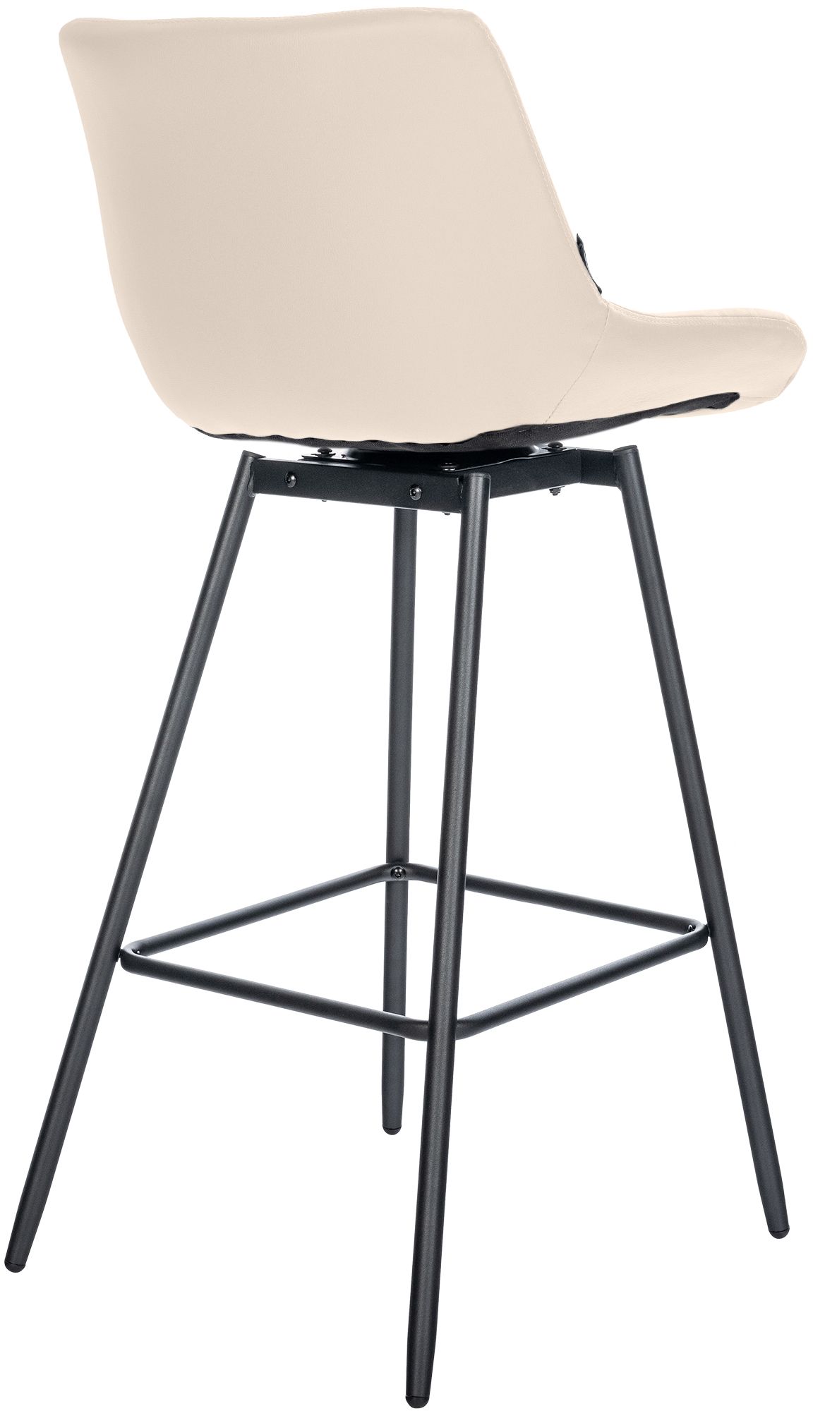 Barhocker Weston Schwenkbar Kunstleder, creme