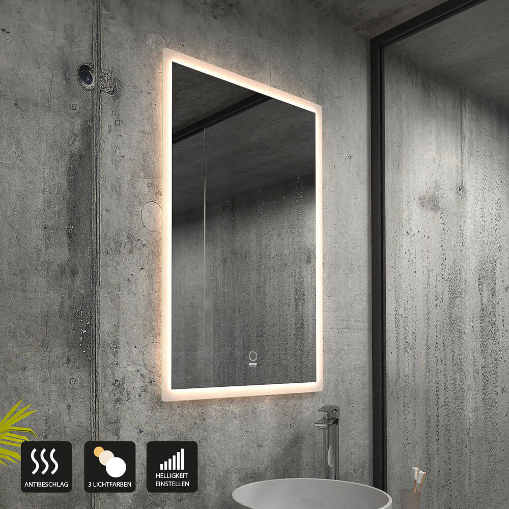 LED-Spiegel Rechteckig NOLA – 60 x 80 cm