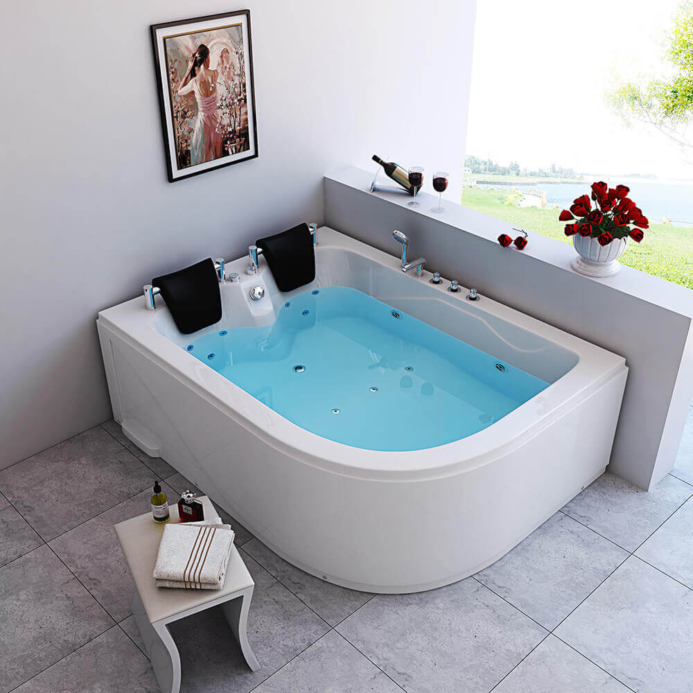 Indoor Whirlpool für 2 Personen BLUE OCEAN XL - 180 x 120 cm Rechts