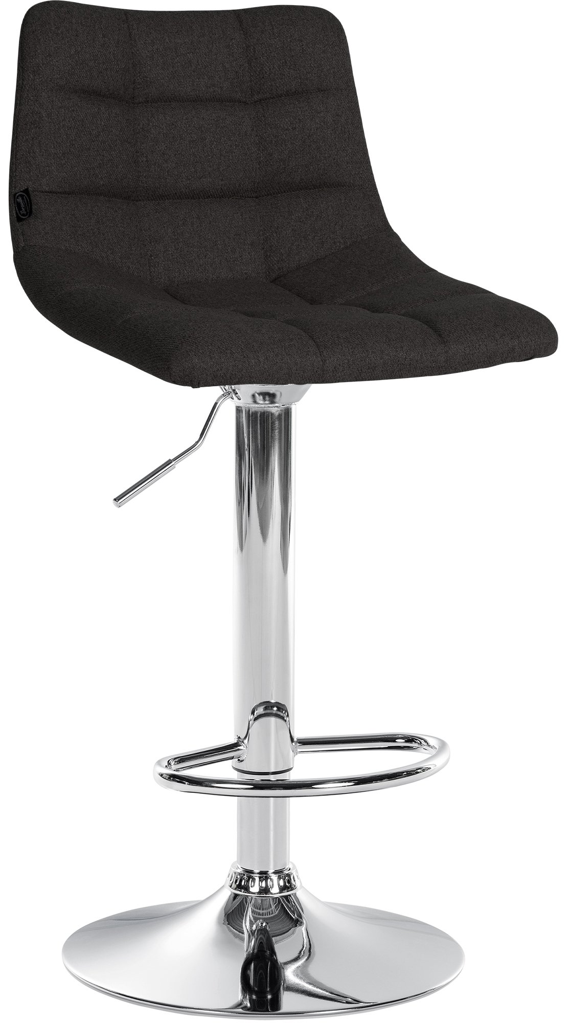 2er Set Barhocker Jerry Stoff chrom, schwarz