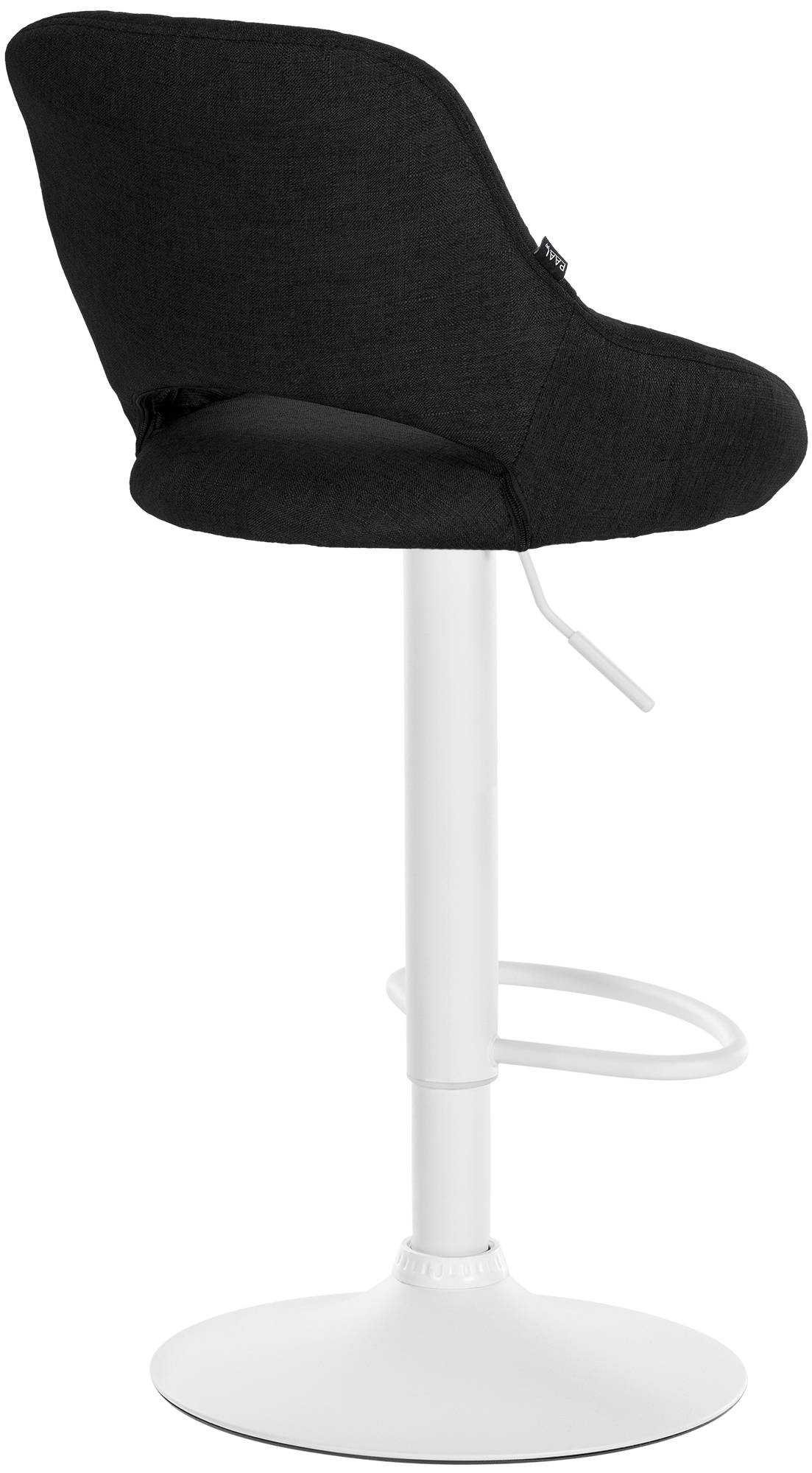 Barhocker Milet Stoff weiß, schwarz