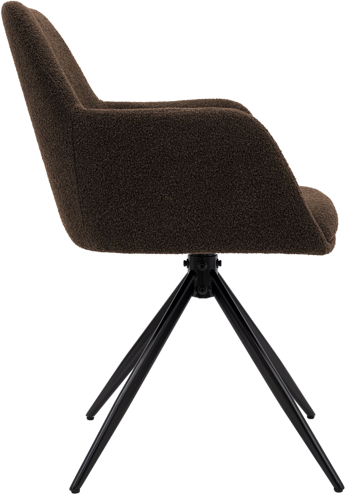 Esszimmerstuhl Olema Stoff Teddy, braun