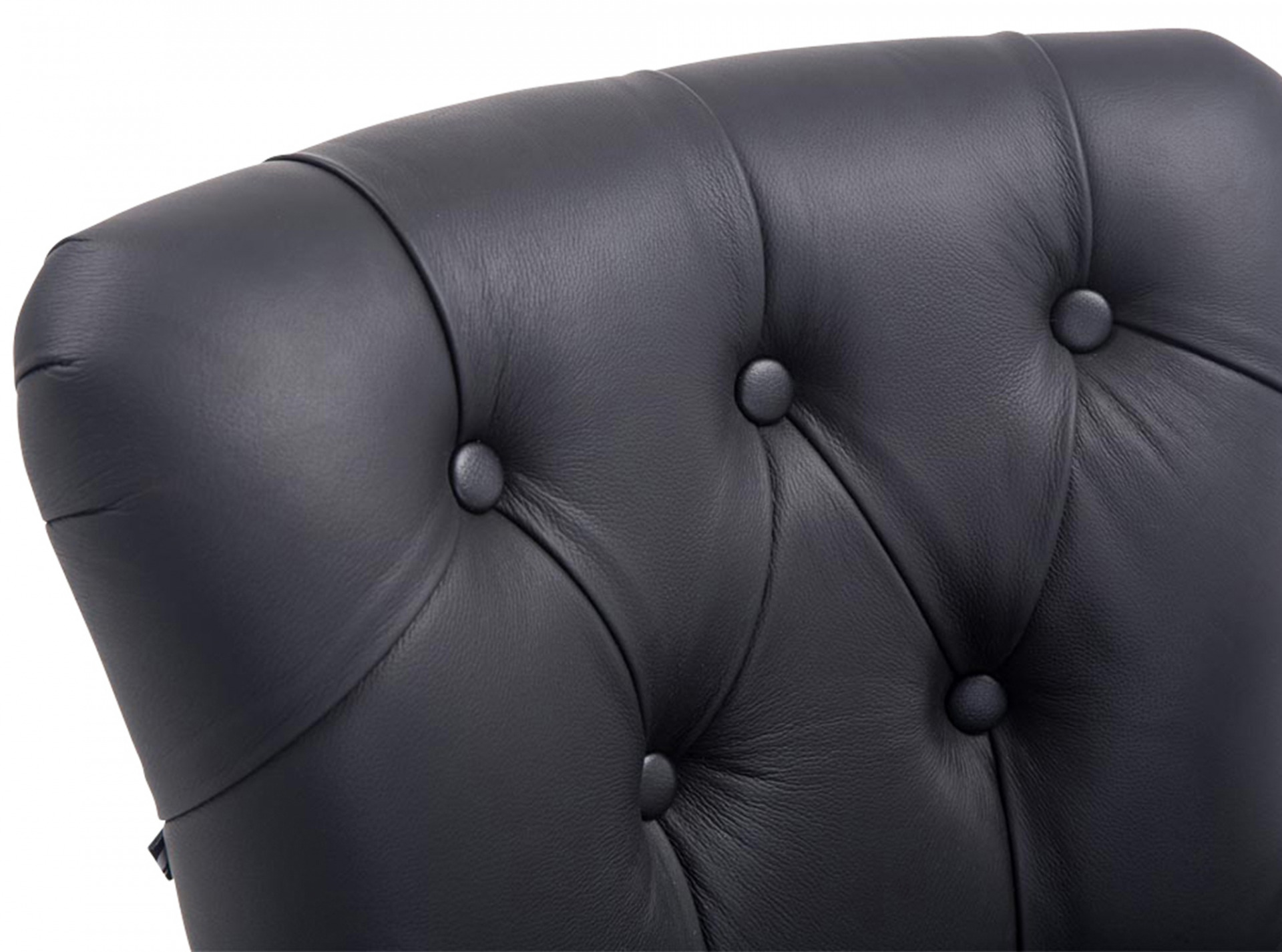 Barhocker Lakewood Echtleder, Antik, schwarz