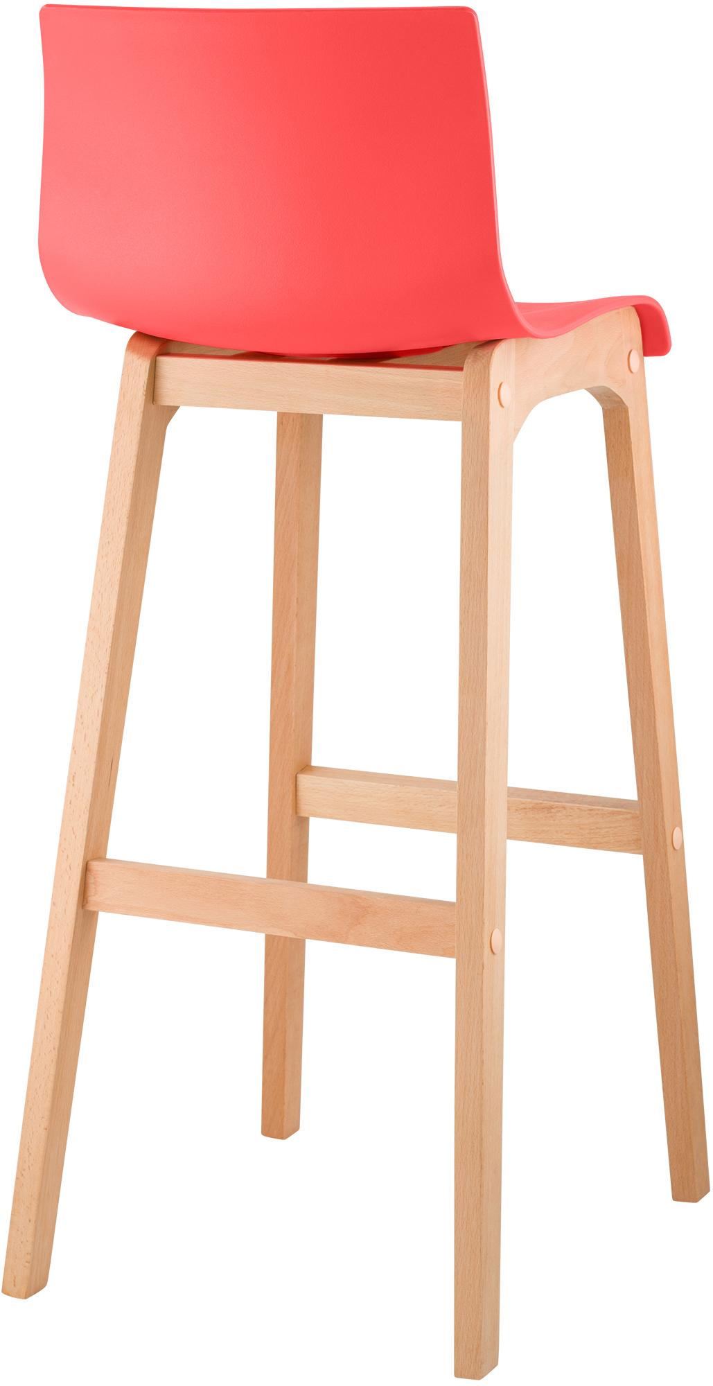 2er Set Barhocker Hoover Natura, rot