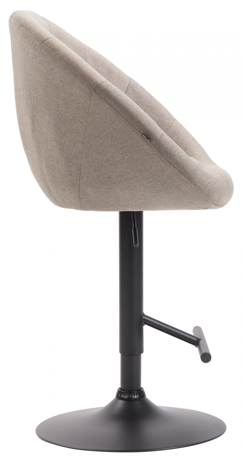 Barhocker London V2 Stoff schwarz, taupe