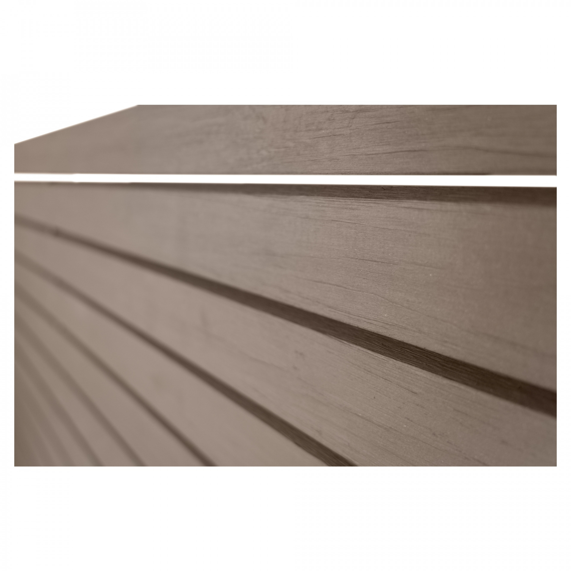 HANÖ-Serie SCHOKO Holzstruktur, 21 Lamellen 20 x 75/68 x 1793 mm, BPC-Rhombus-Steckzaun