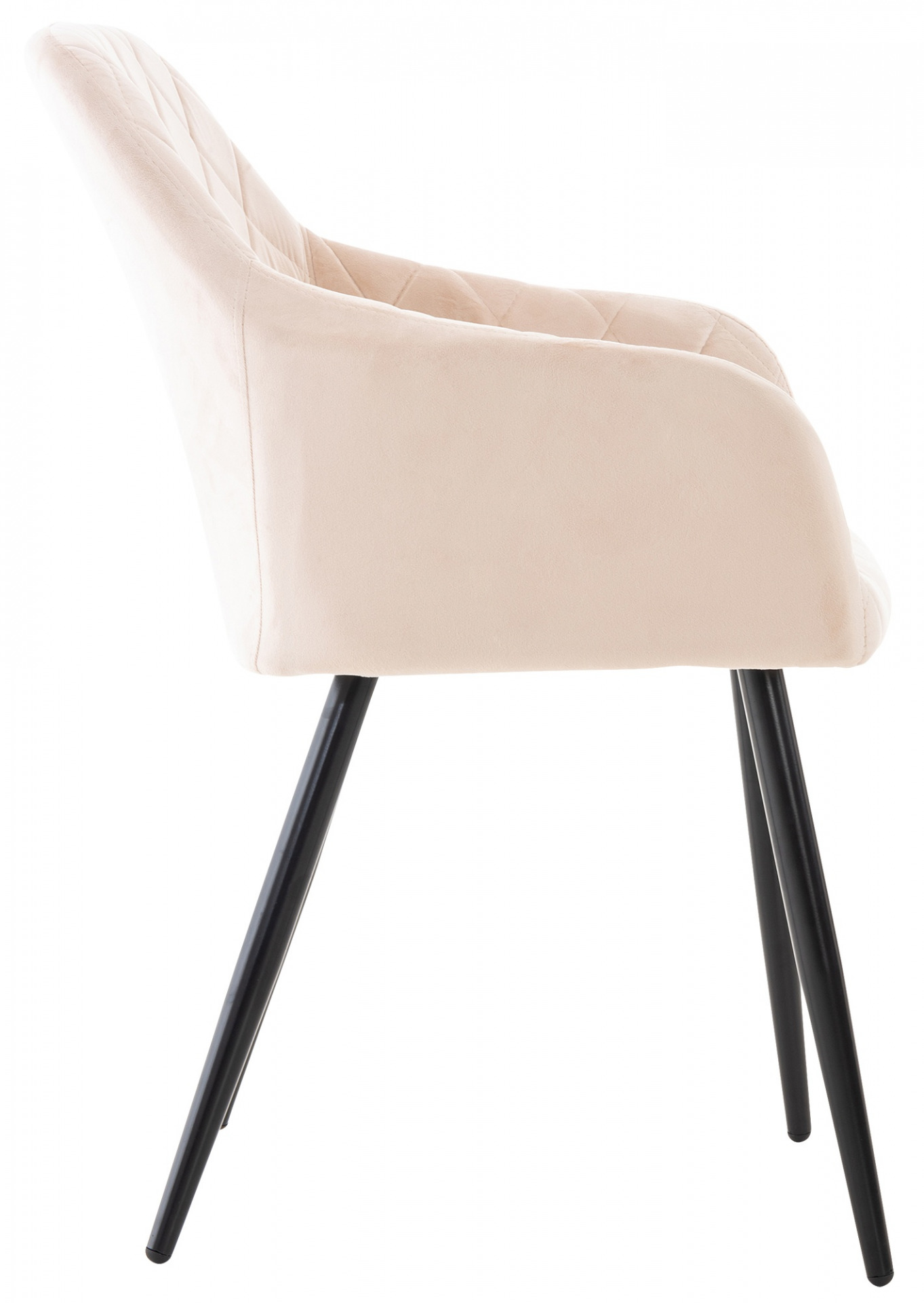 2er Set Esszimmerstuhl Shila Samt, beige