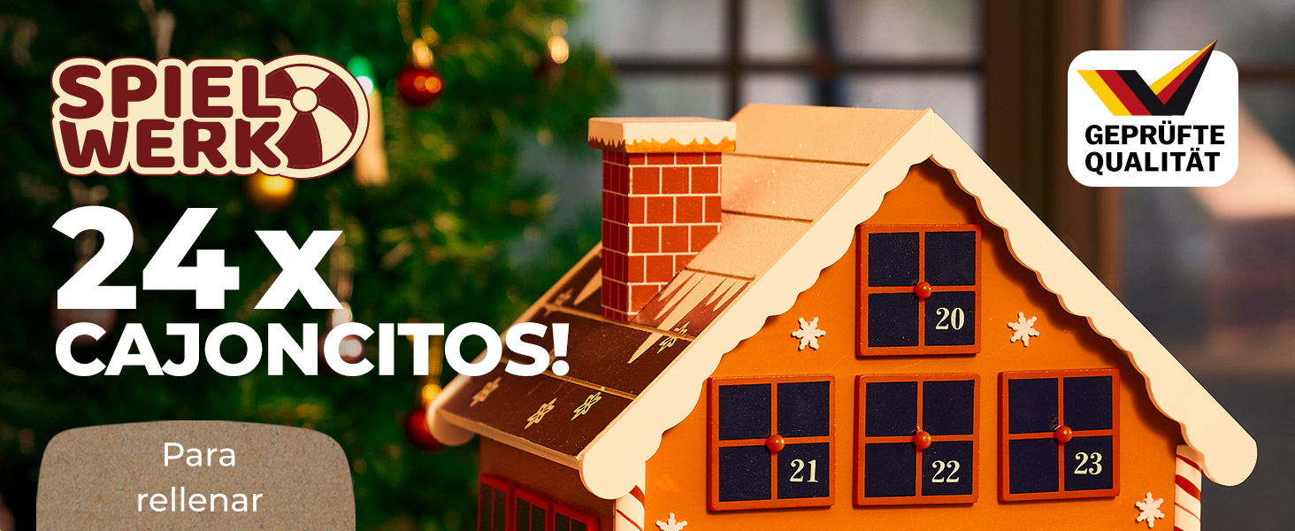 Adventskalender Winterhäuschen MDF