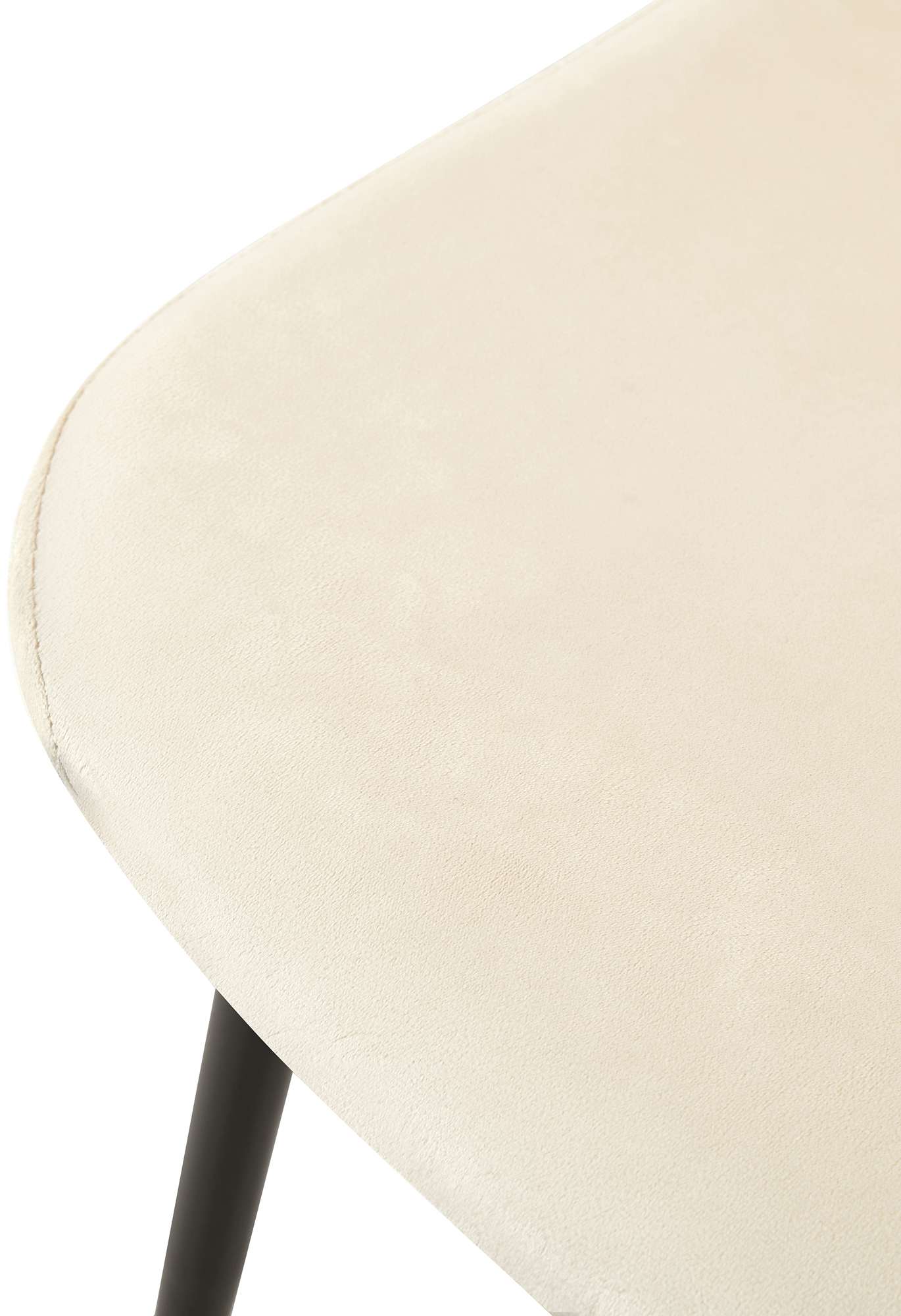 4er Set Stühle Giverny Samt, creme