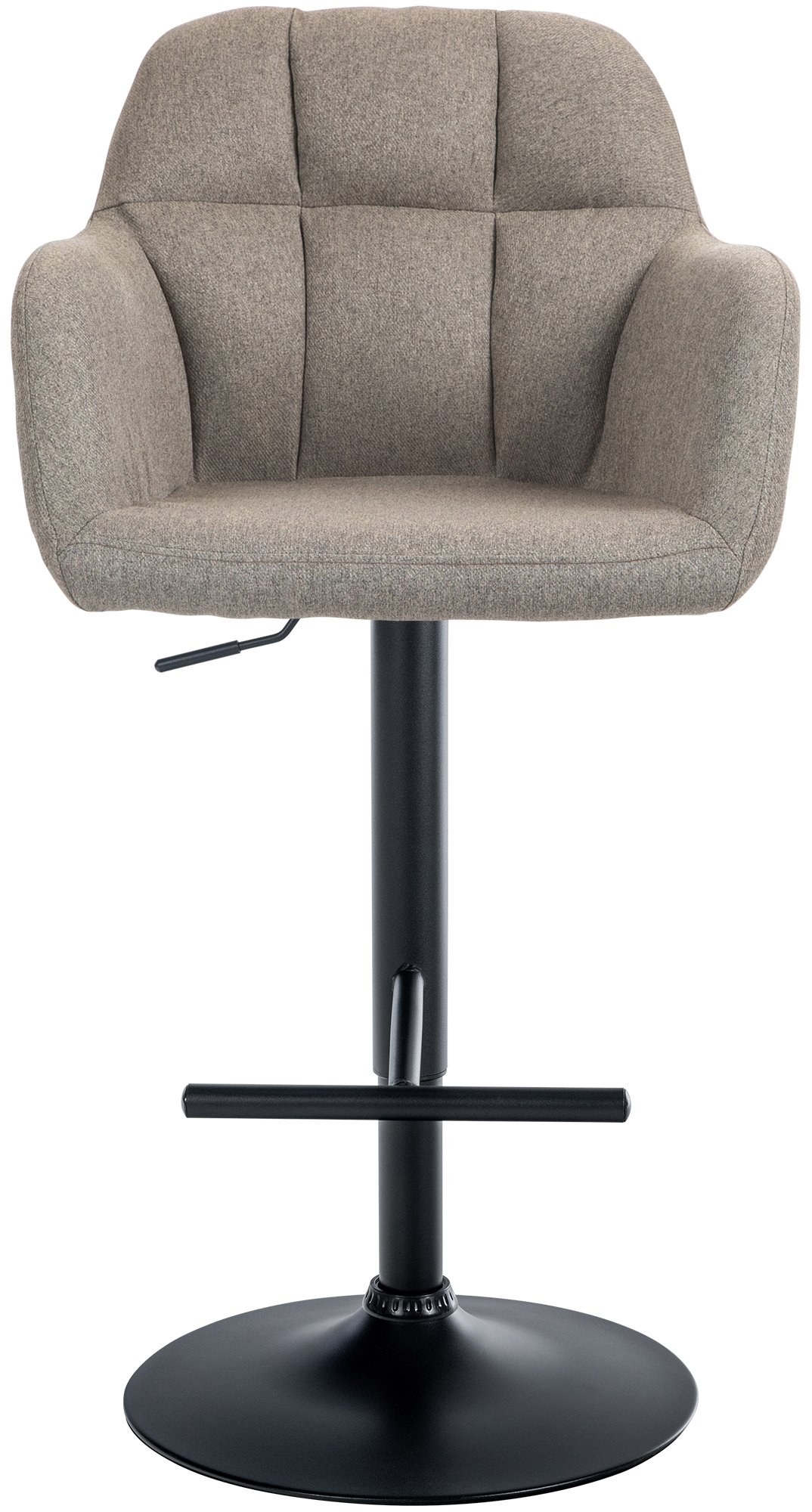 Barhocker Natoma Stoff schwarz, taupe