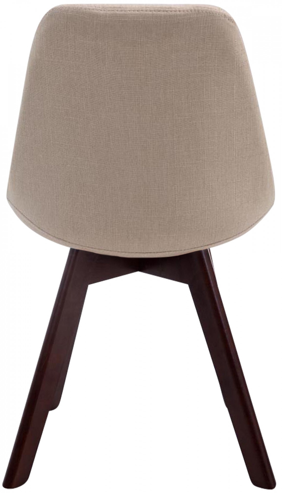 Besucherstuhl Borneo V2 Walnuss Stoff, creme