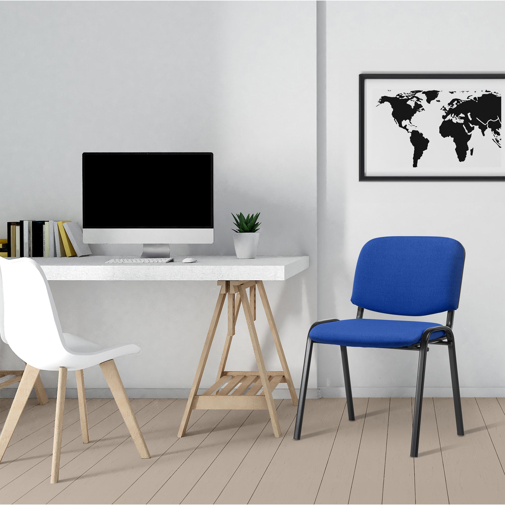 Besucherstuhl Ken Stoff, blau