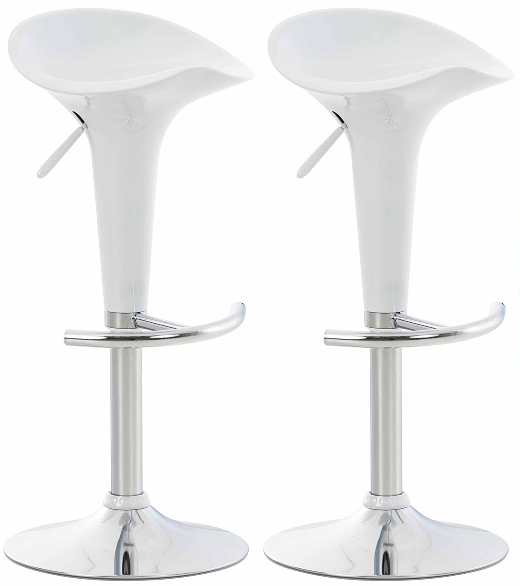 2er Set Barhocker Saddle, weiß