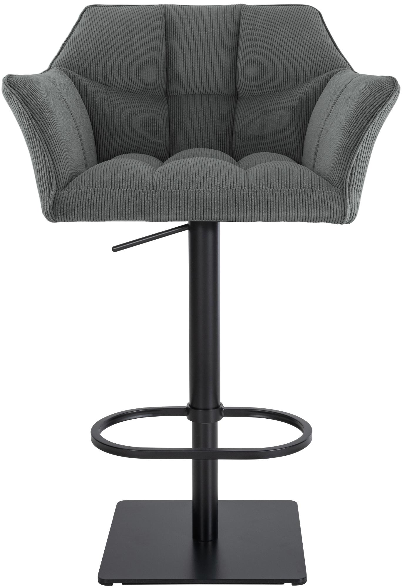 Barhocker Damaso B Cord, grau