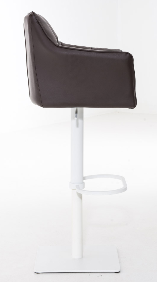 2er Set Barhocker Damaso Kunstleder weiß, braun