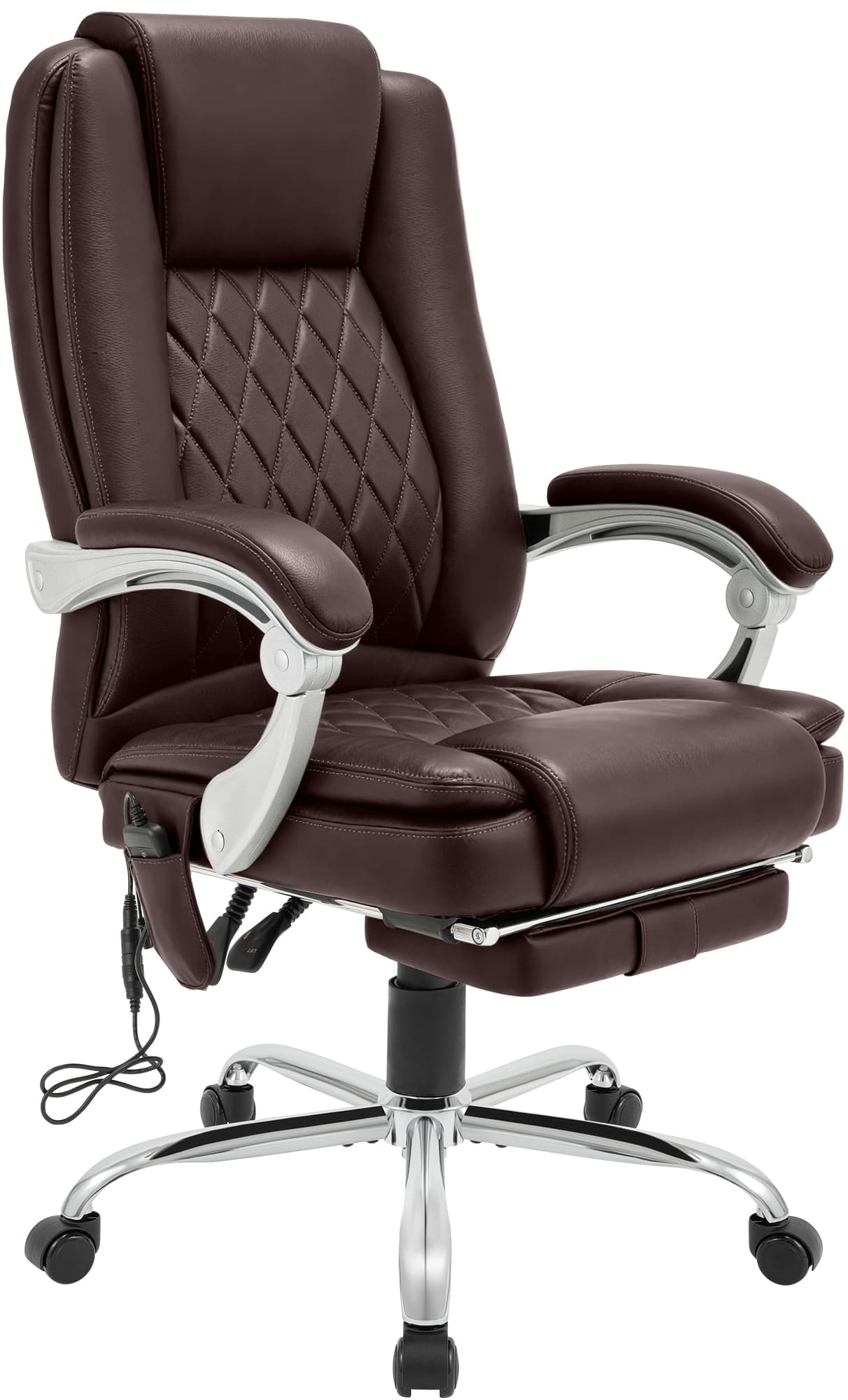 Bürostuhl Rubia mit Massagefunktion Kunstleder, braun