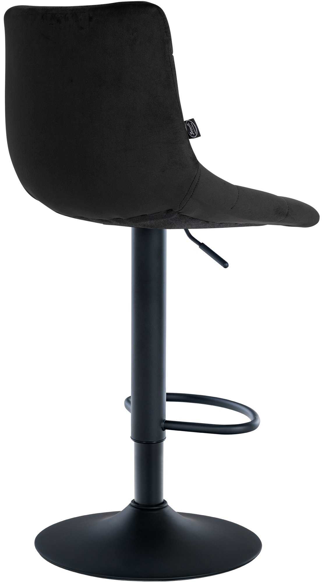 Barhocker Jerry Samt schwarz, schwarz