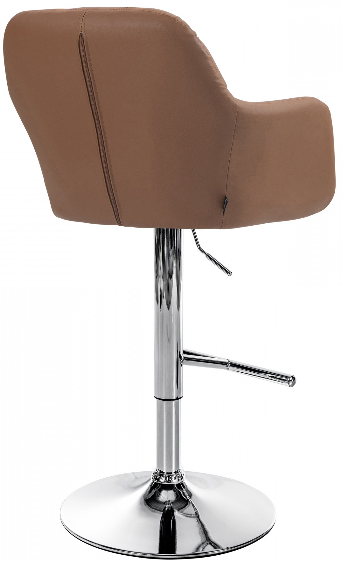 Barhocker Natoma Kunstleder chrom, hellbraun