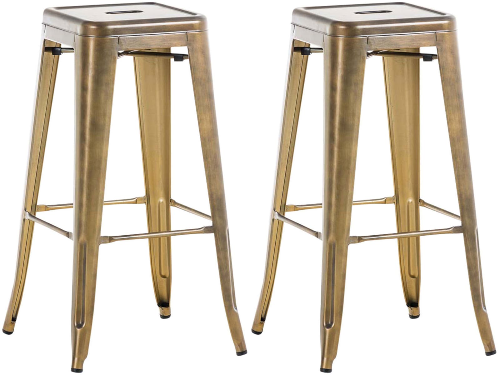 2er Set Barhocker Joshua V2, gold
