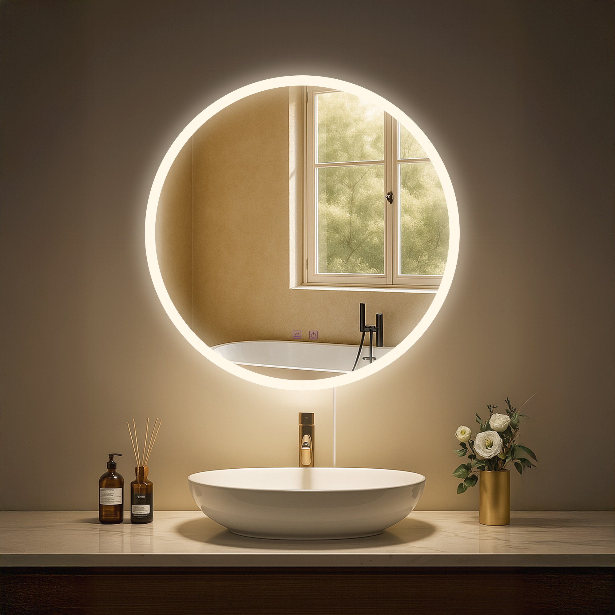 Badspiegel Laconia 60 mit Bluetooth, klarglas