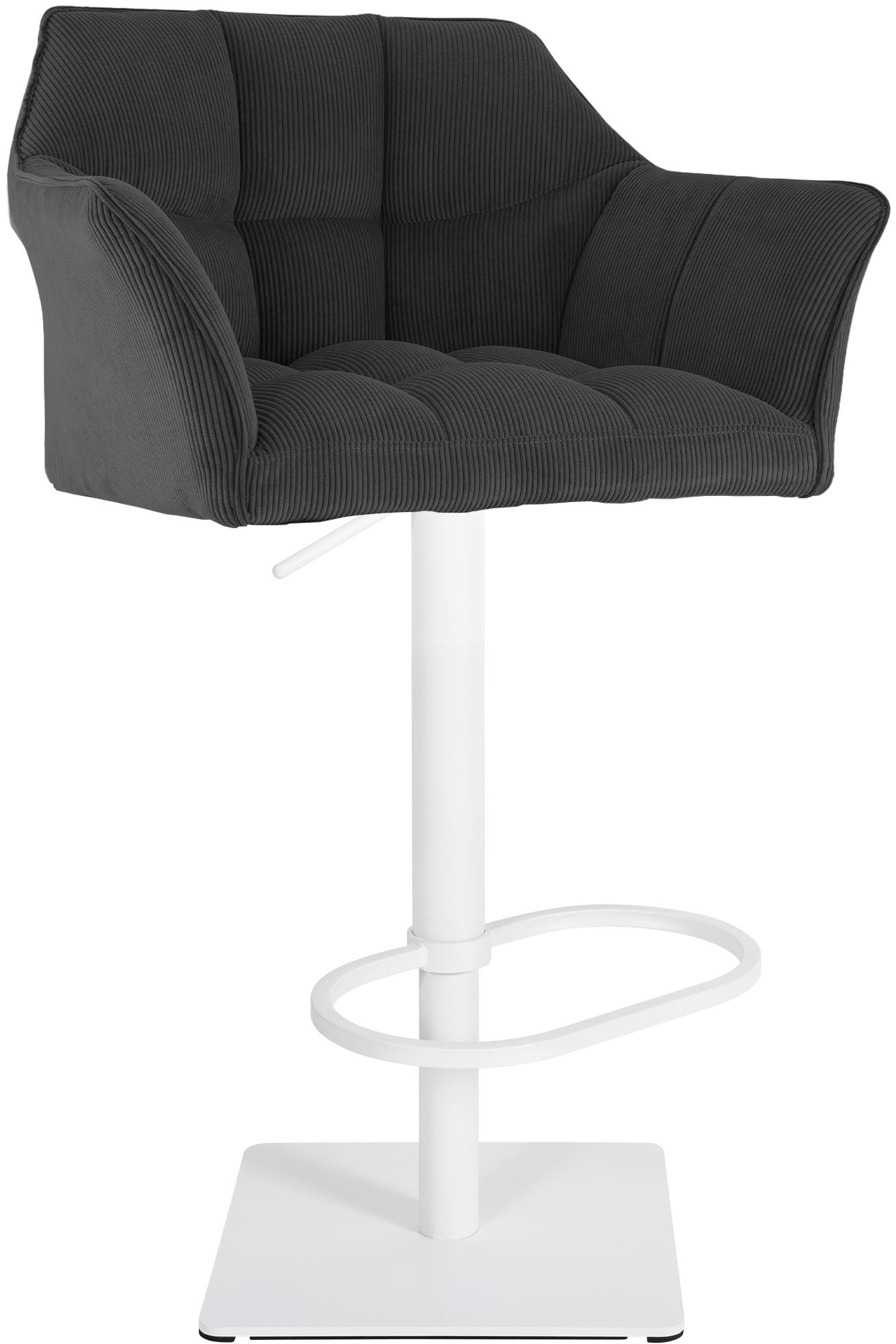 Barhocker Damaso W Cord, dunkelgrau
