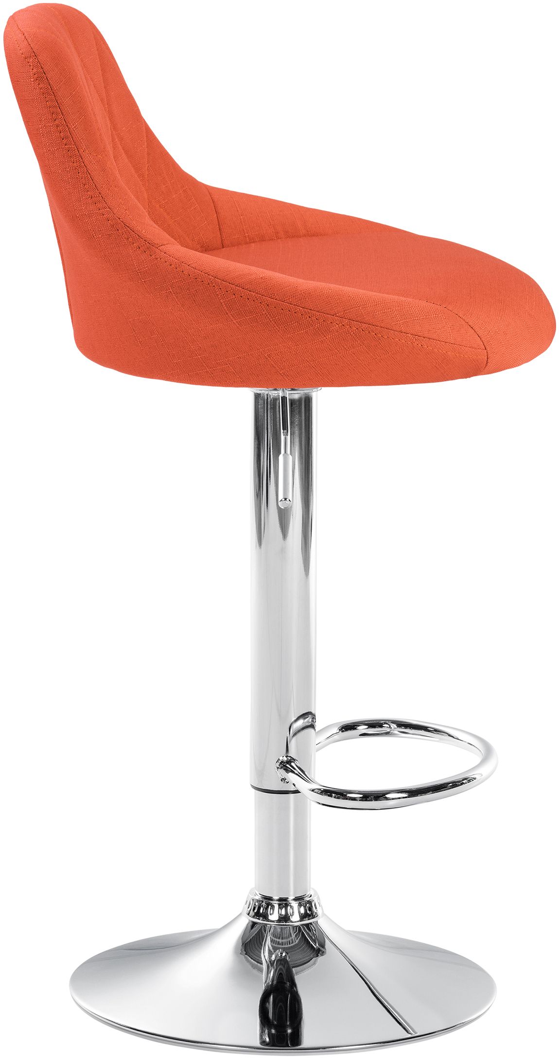 Barhocker Lazio Stoff chrom, orange