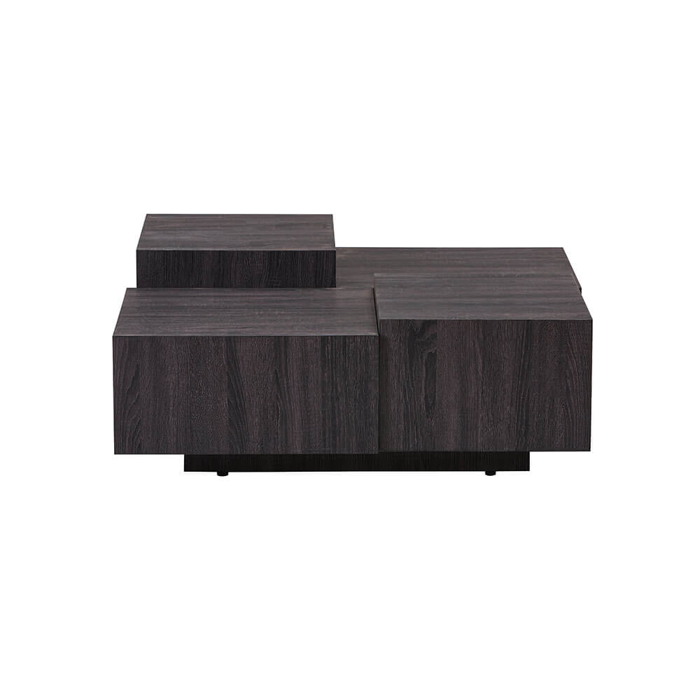 Couchtisch mit Schwebeeffekt NAYELI – 96 x 96 cm Dunkelbraun