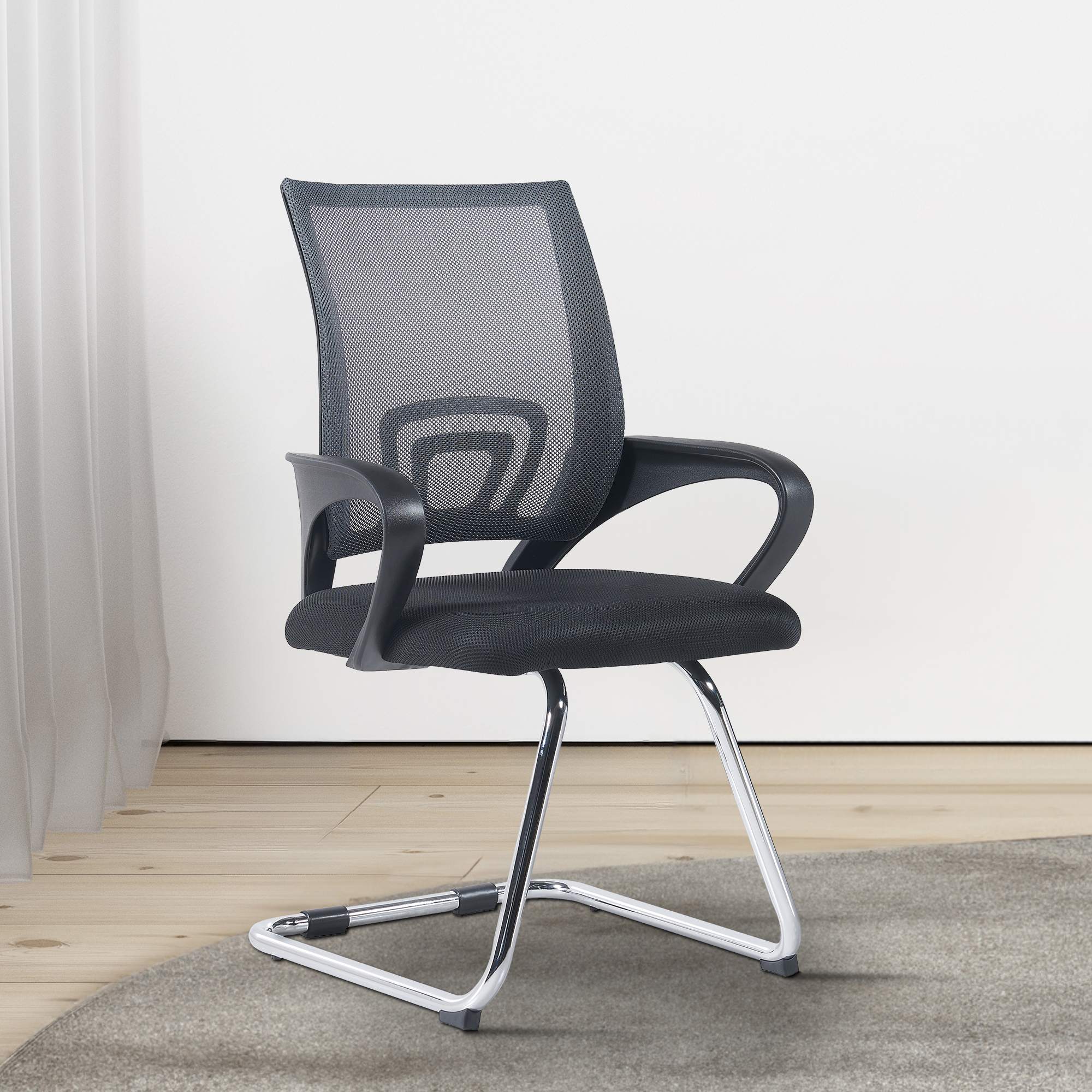 2er Set Besucherstühle Eureka, grau