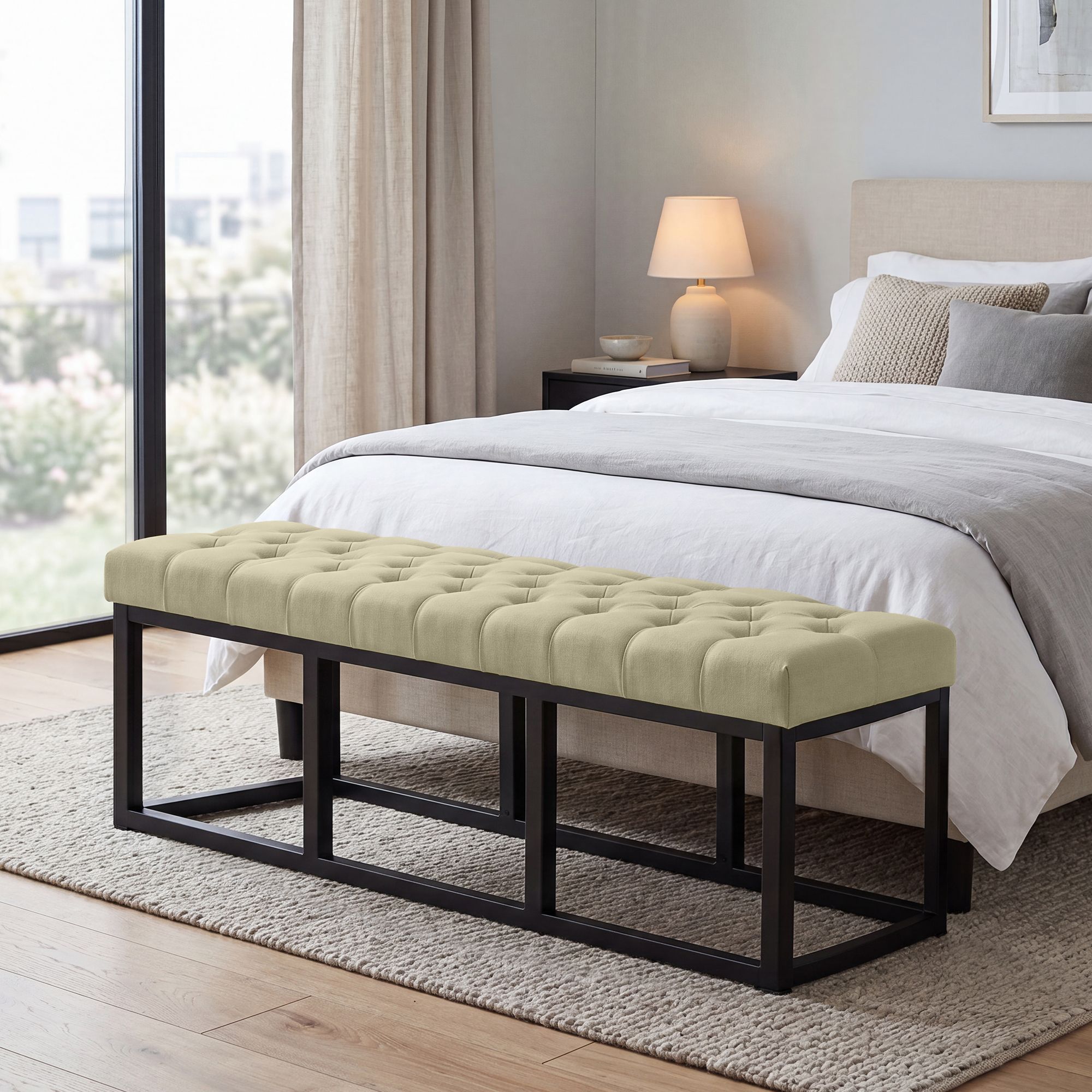 Sitzbank Amun Stoff B150, taupe