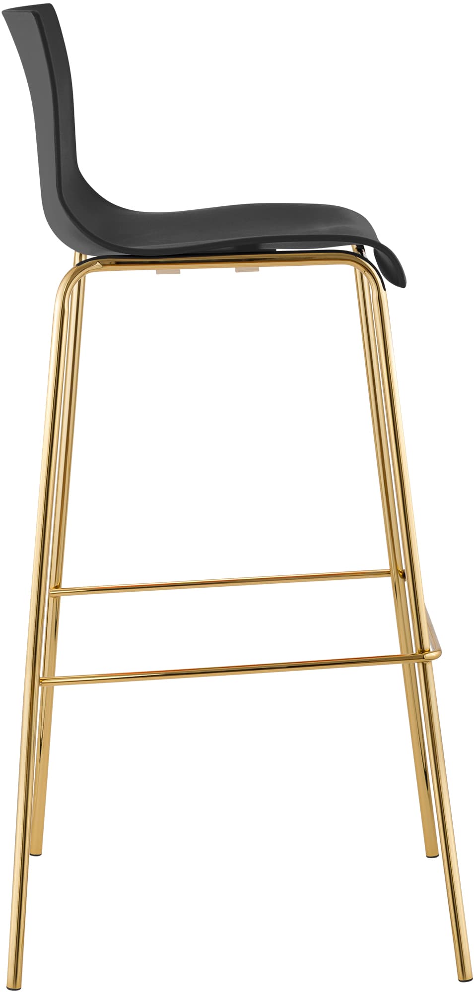 Barhocker Hoover Kunststoff 4-Fuß Gold, schwarz