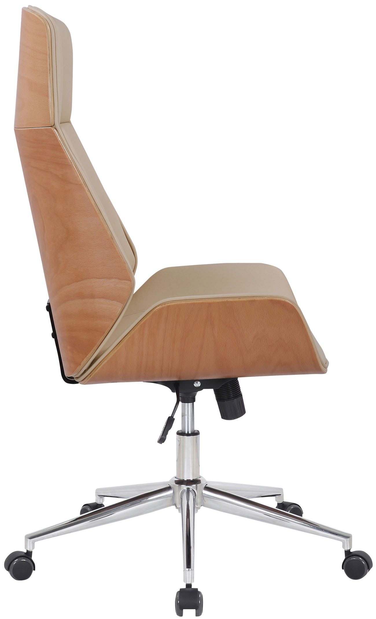 Bürostuhl Varel Kunstleder, natura/creme