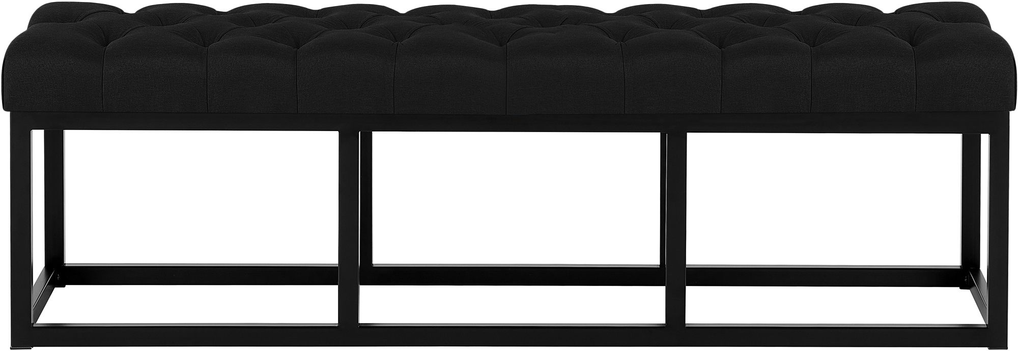 Sitzbank Amun Stoff Schwarz 150 cm, schwarz