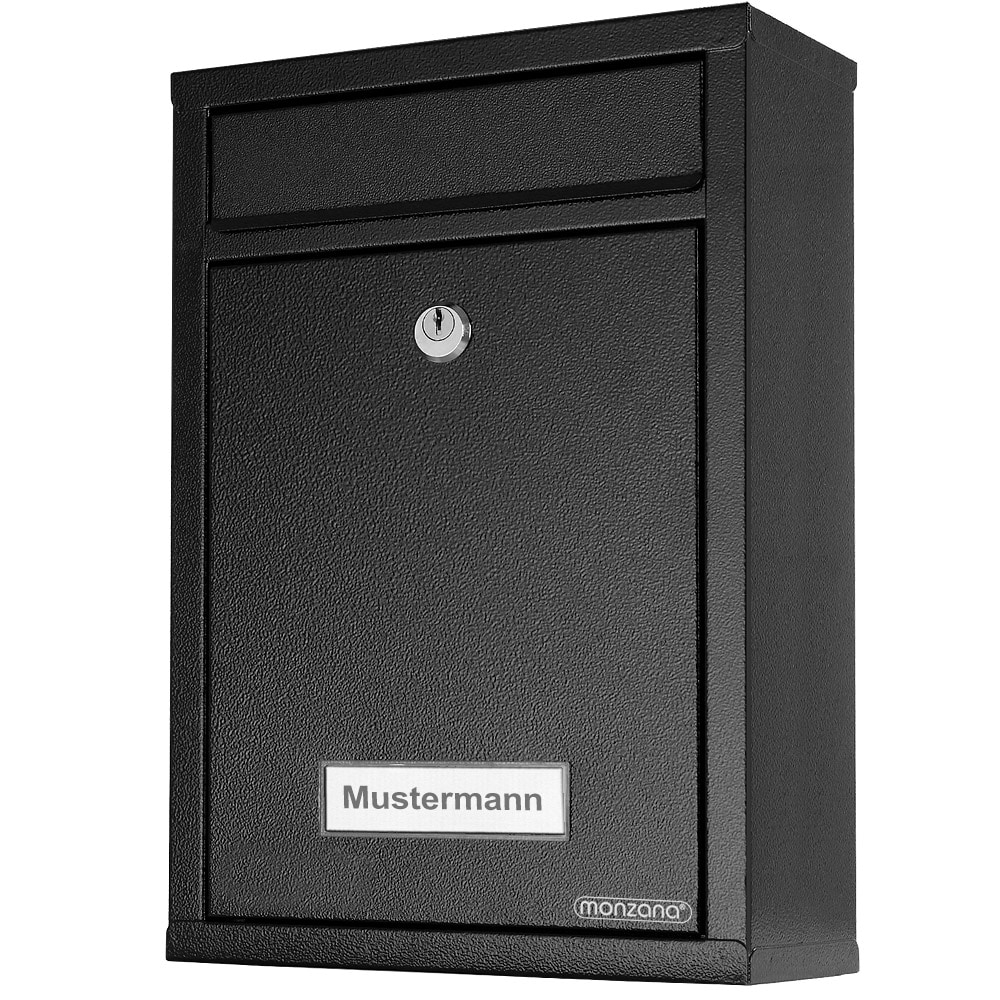 Briefkasten Schwarz 32x22x9cm