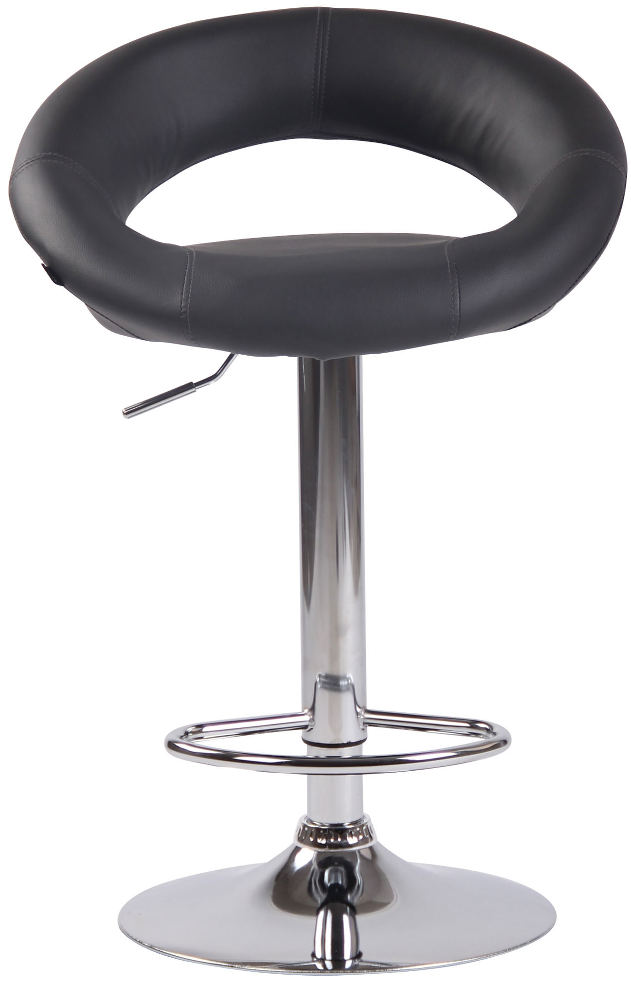Barhocker Olinda Kunstleder chrom, grau