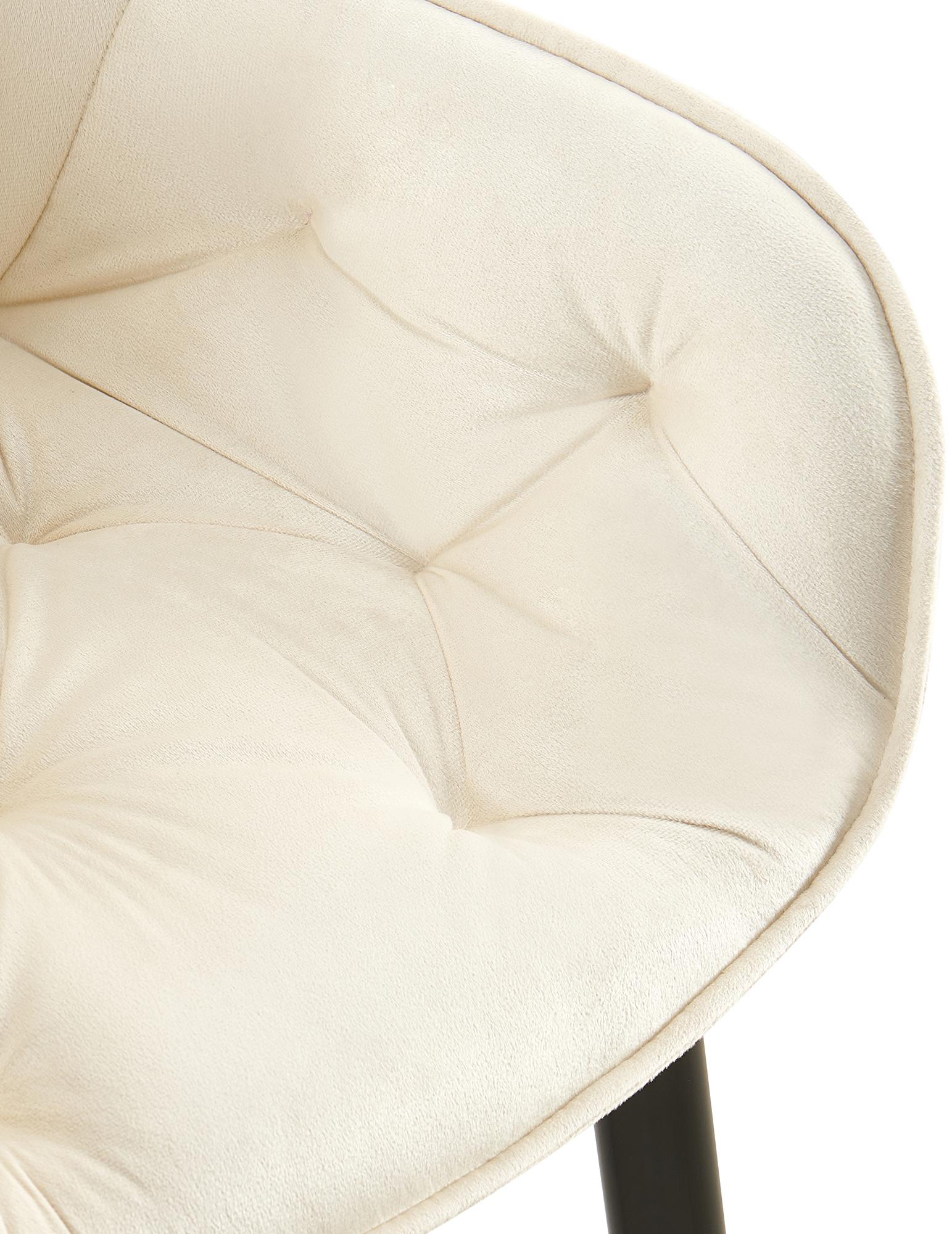 2er Set Esszimmerstuhl Antigo Samt, creme