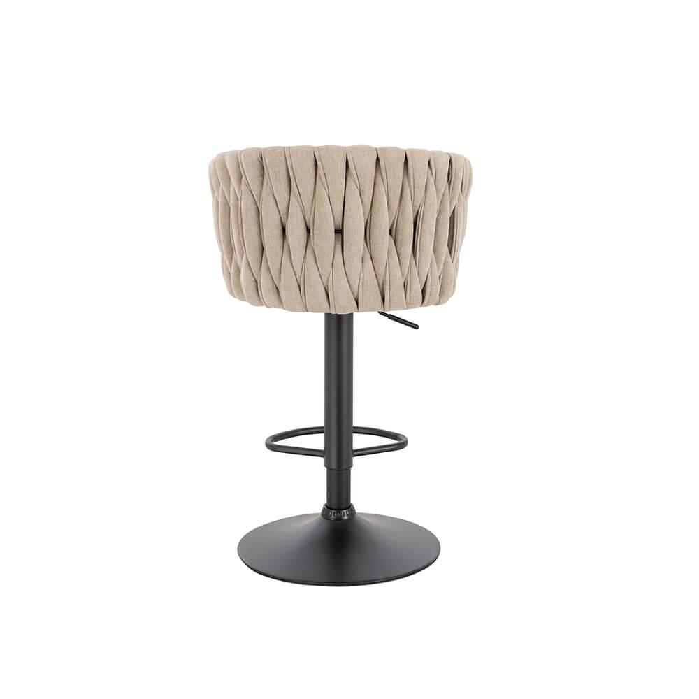 Barhocker höhenverstellbar gewebt SAMIR - 1er Set Beige