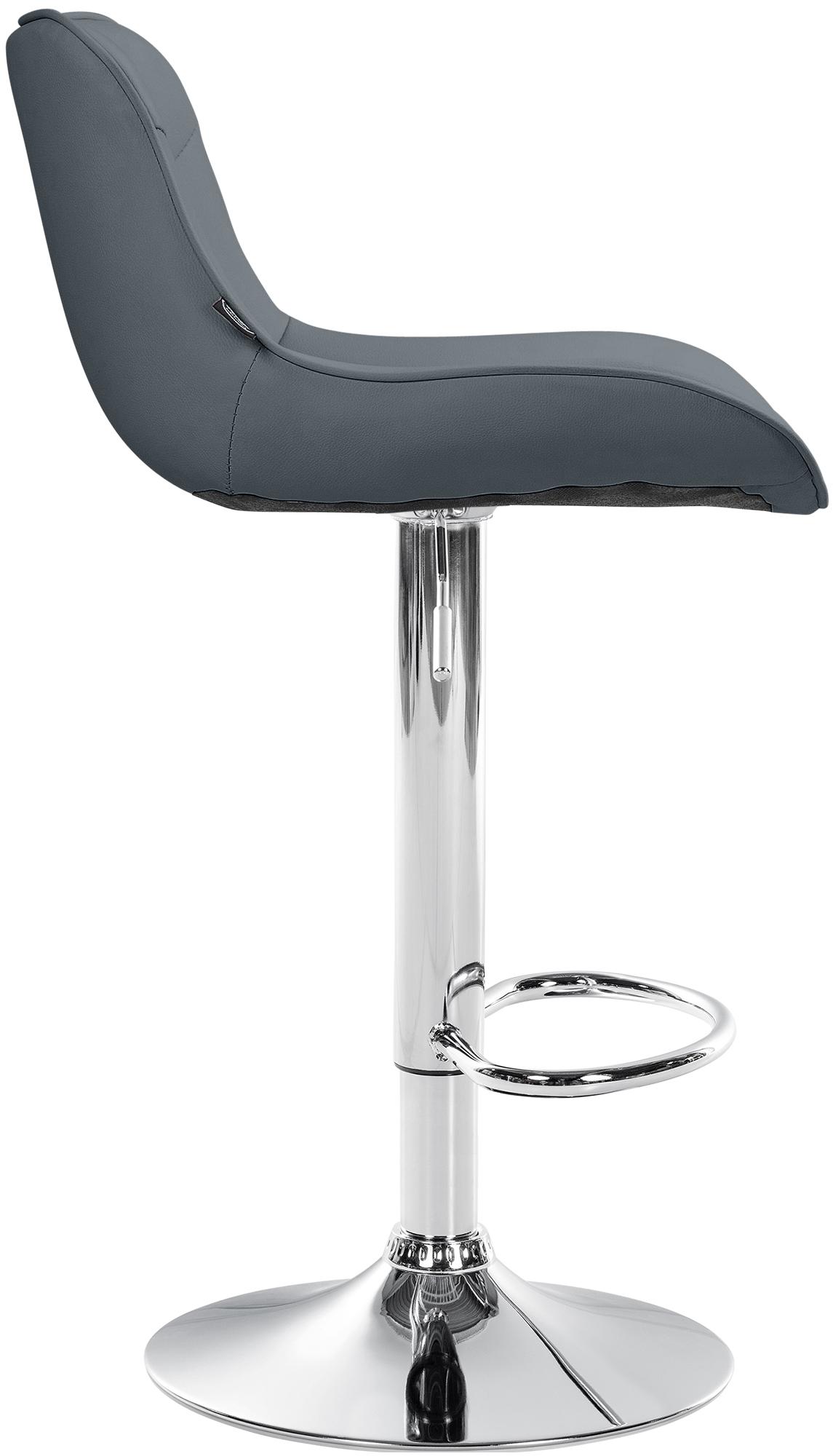 Barhocker Vonore Kunstleder chrom, grau