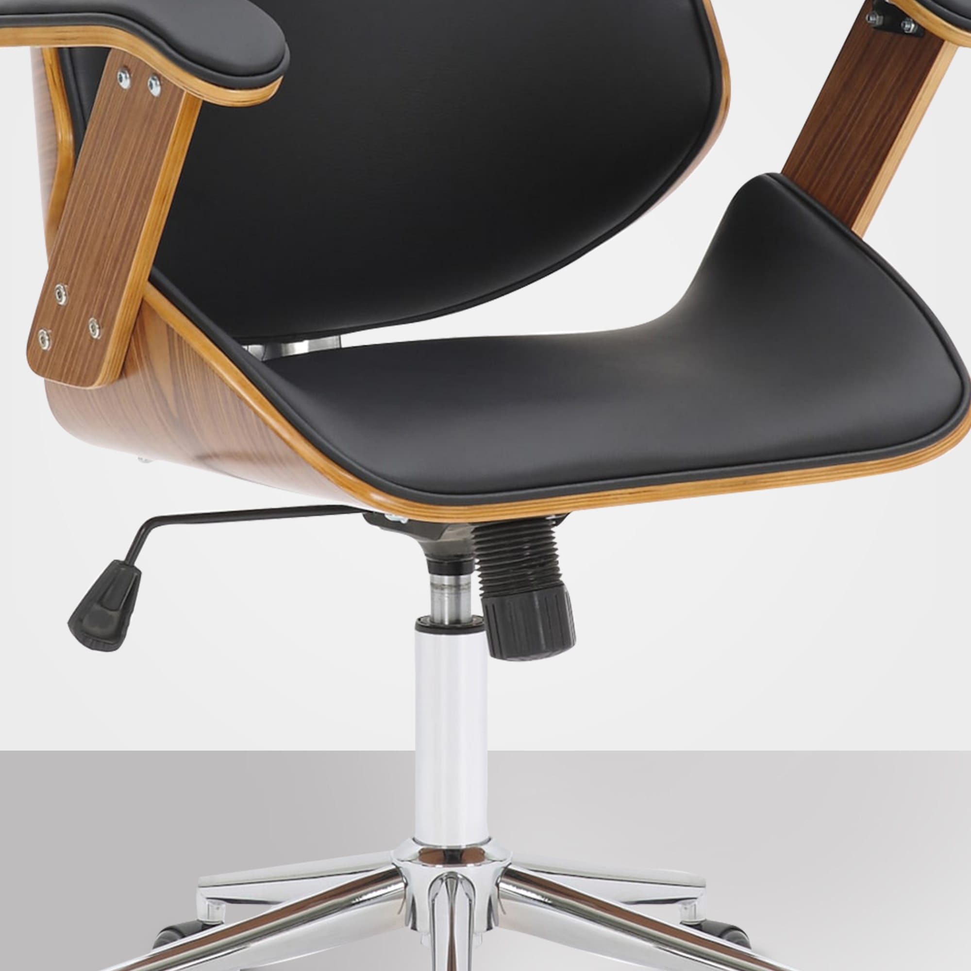 Bürostuhl Chicago Kunstleder, walnuss/schwarz