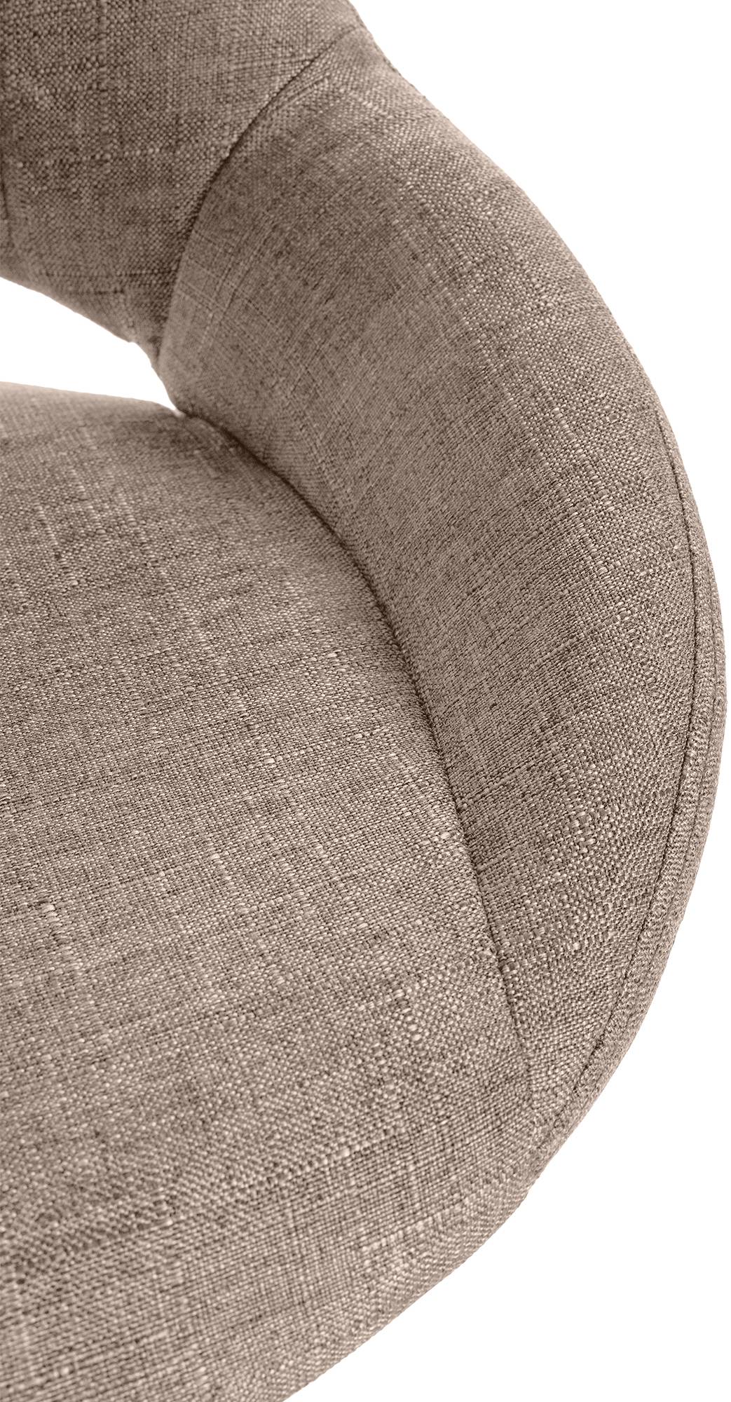 Barhocker Milet Stoff weiß, taupe