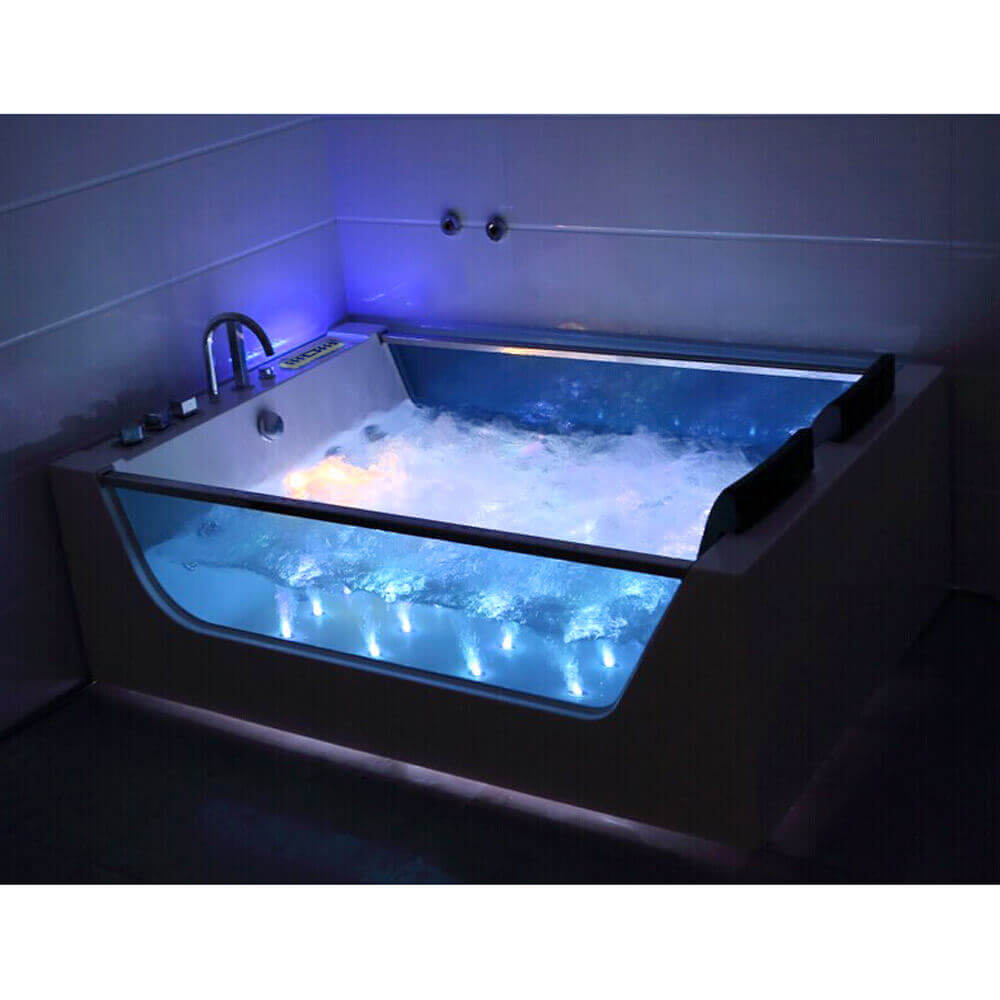 Whirlpool Badewanne mit Lichttherapie ATLANTIC XL 180 x 120