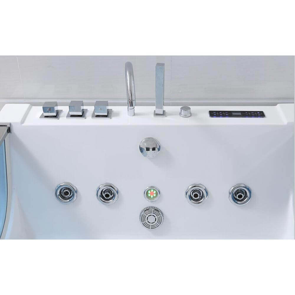 Whirlpool Badewanne mit Lichttherapie ATLANTIC XL 180 x 120