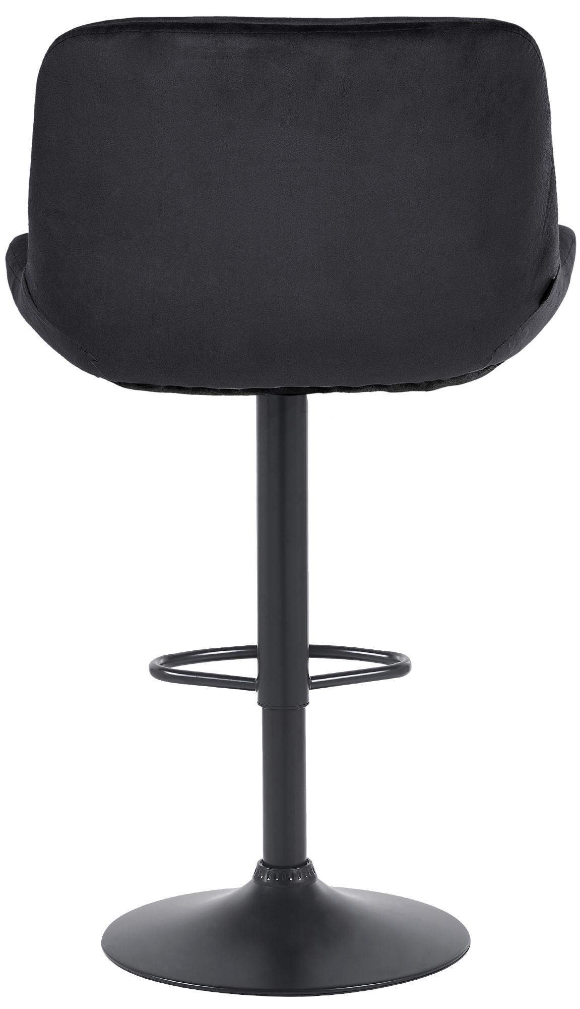 Barhocker Solon Schwarz Samt, schwarz