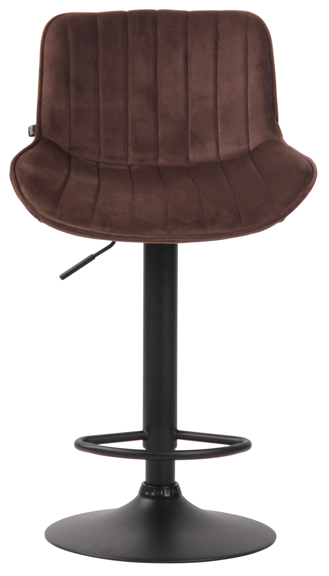 Barhocker Lentini Samt schwarz, braun