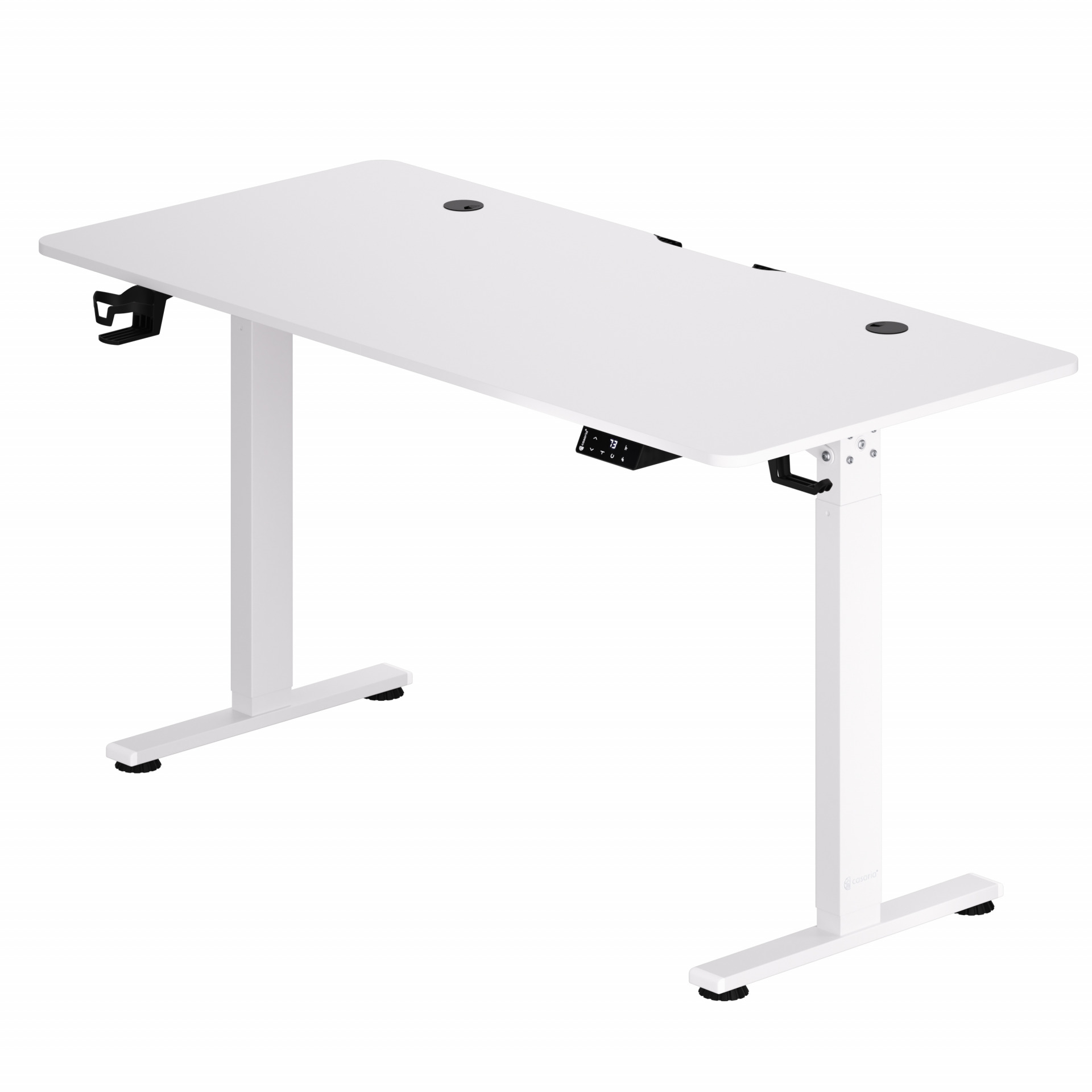 Höhenverstellbarer Schreibtisch Weiß 140x60x73-118cm
