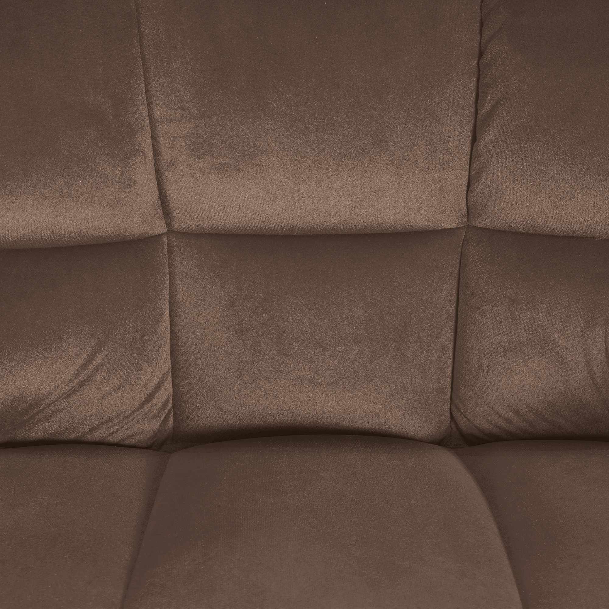 Barhocker Damaso E Samt mit 4-Fuß Gestell, braun