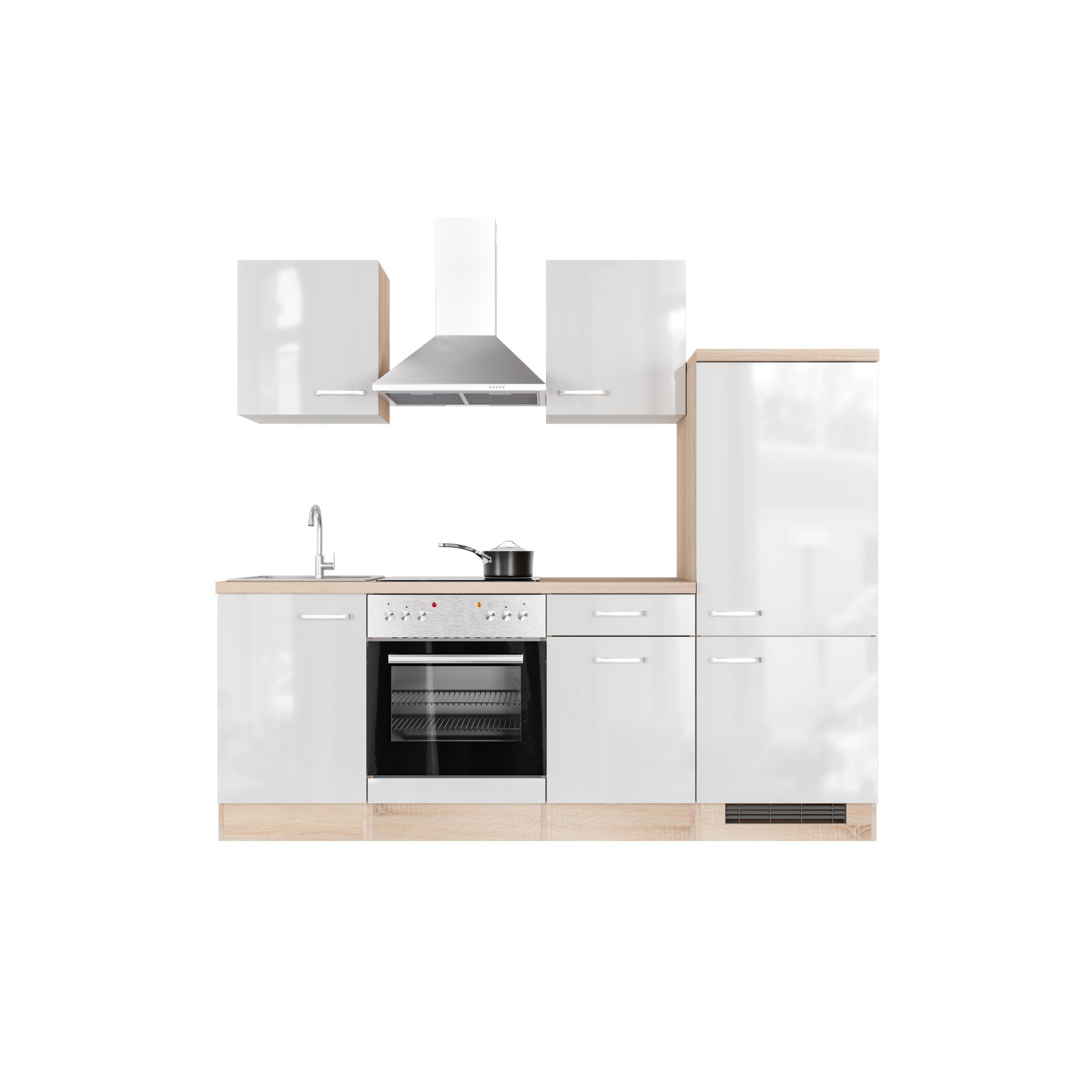 Küchenzeile Valero 220 cm mit E-Geräten