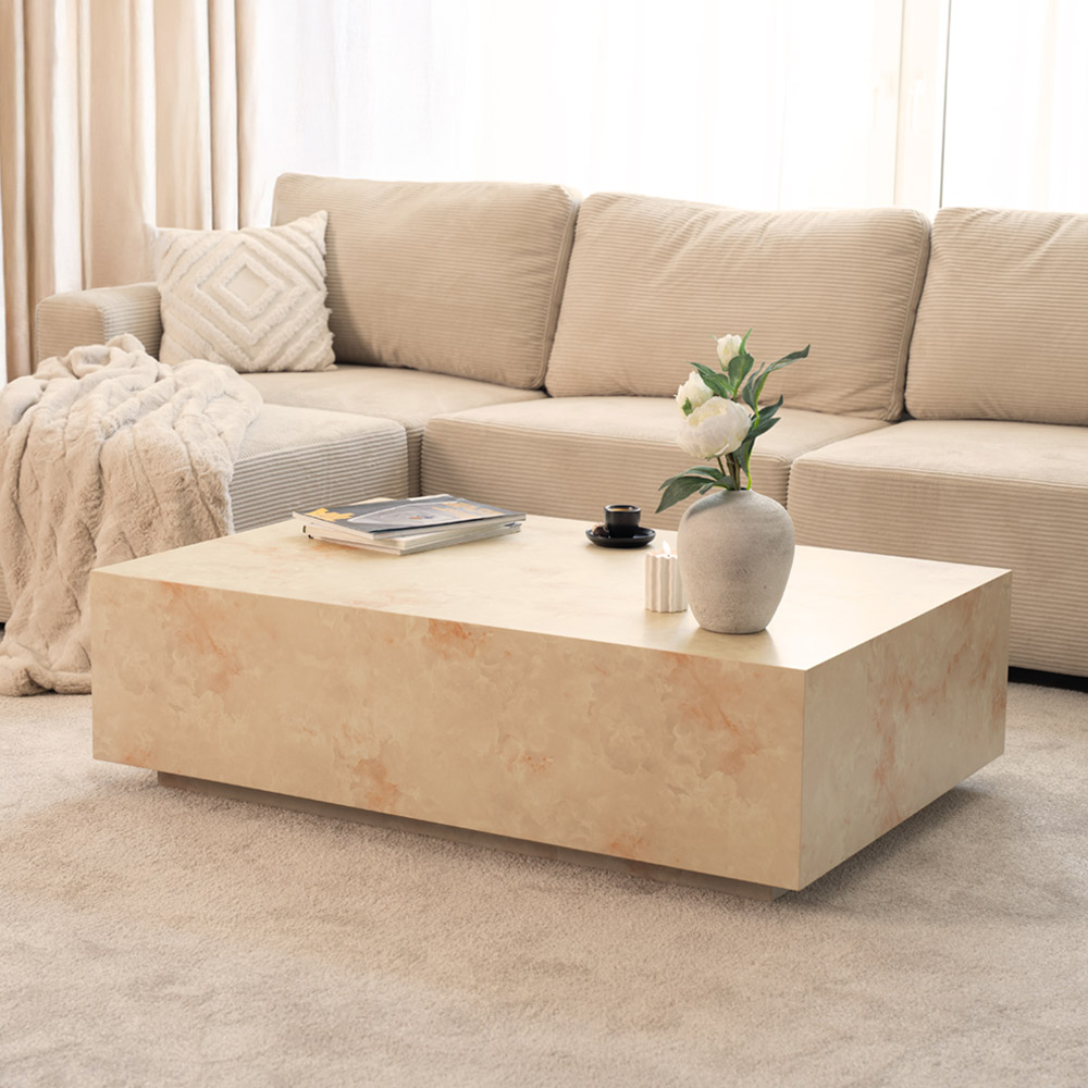 Couchtisch Marmor AMIRI XXL - 120 x 80 cm Sandstein