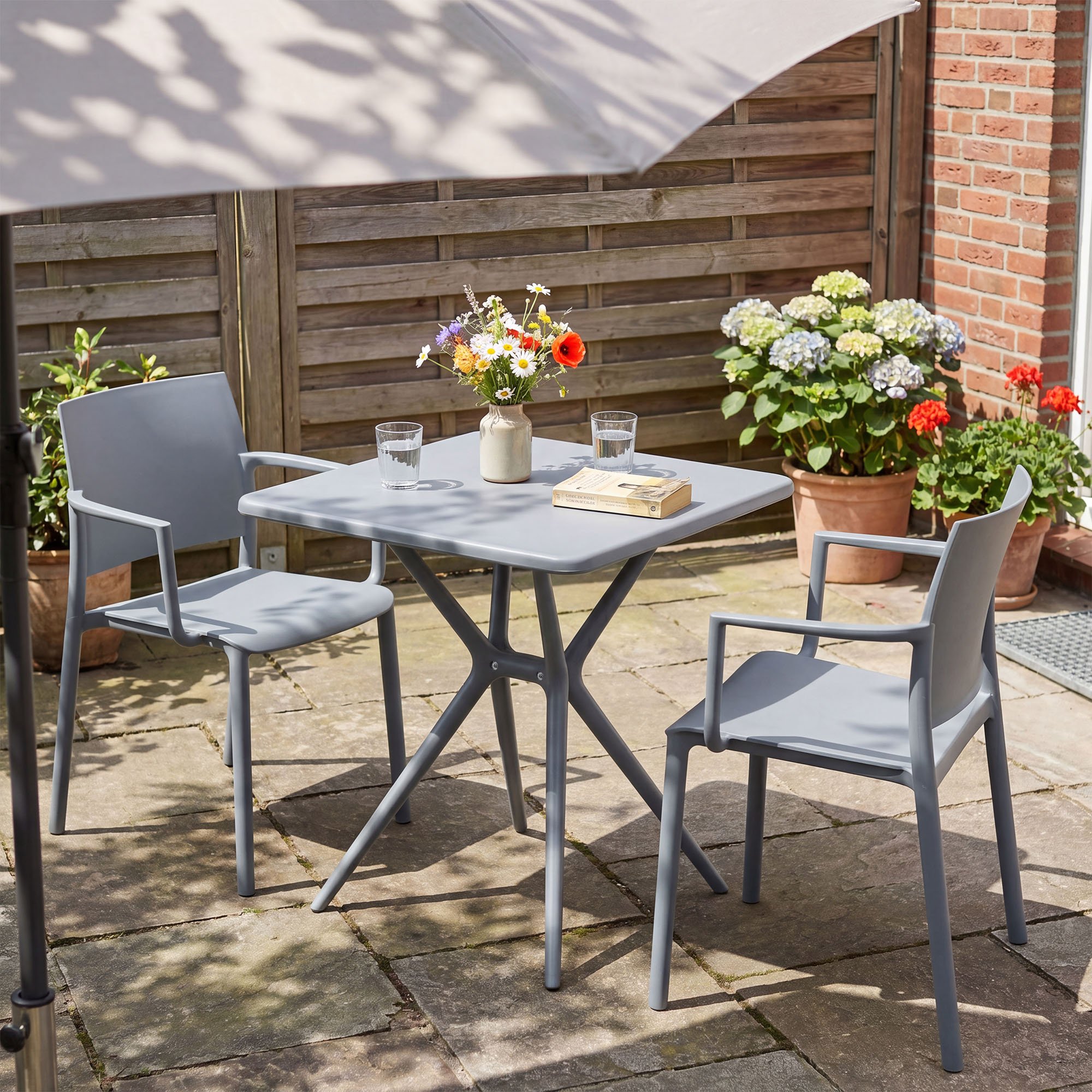 Gartenmöbel-Set Pula, grau